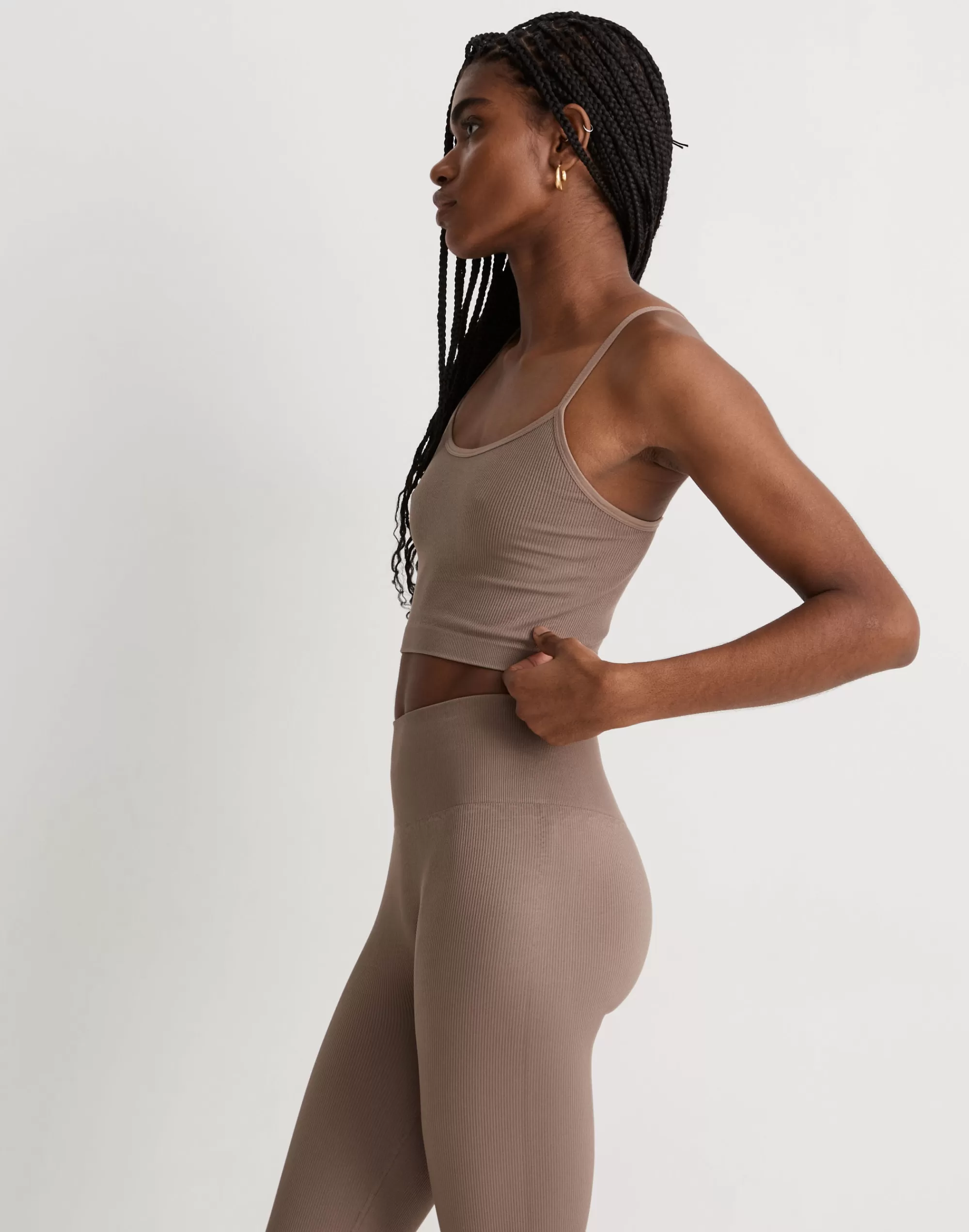 Madewell Activewear>Seamless Crop Cami Castle Rock