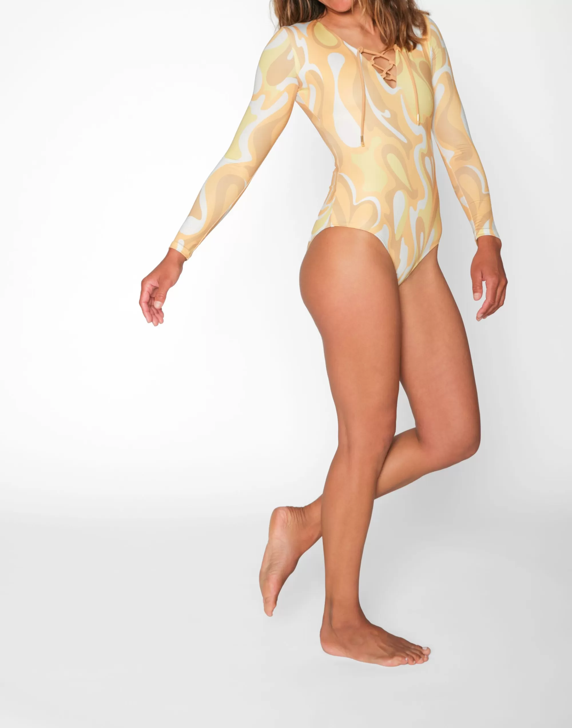 Madewell Swim>Seea Solanas Surf Suit Yellow Multi