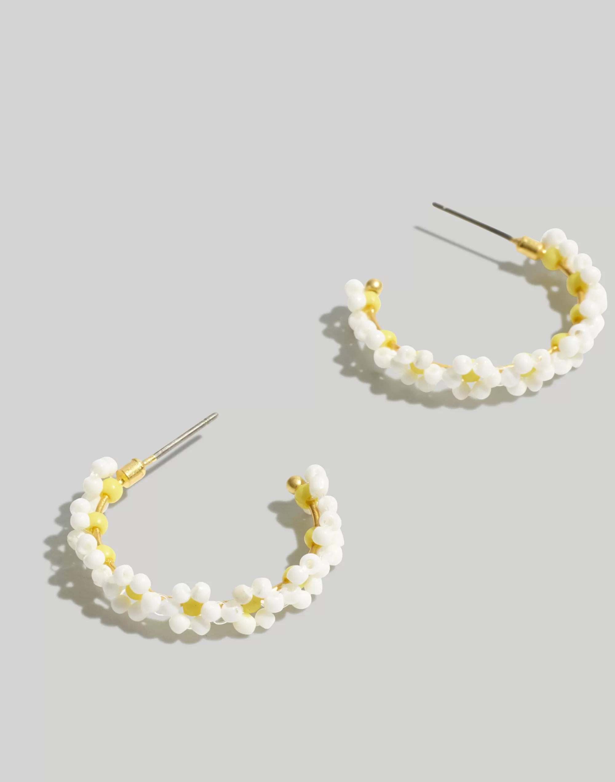 Madewell Earrings>Seed Bead Daisy Hoop Earrings Lighthouse