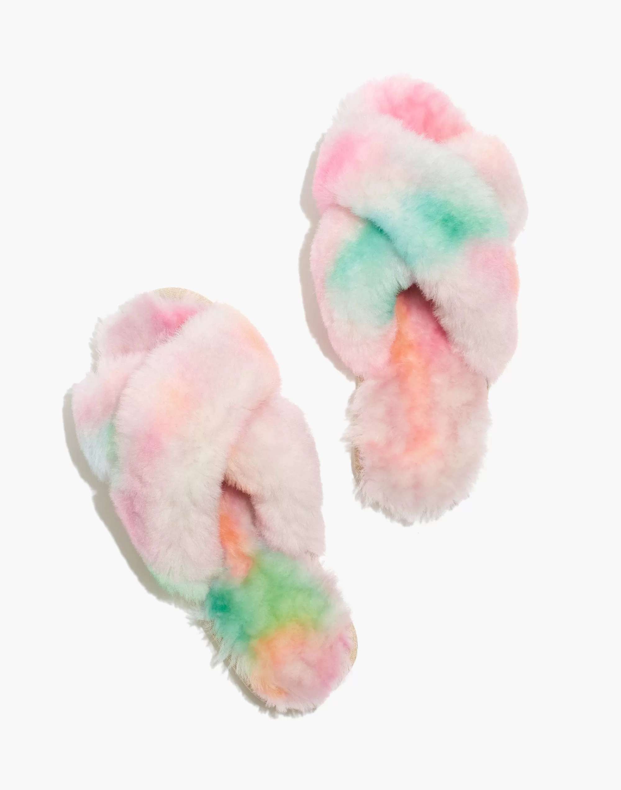 Madewell Pajamas>Shearling Mayberry Tie-Dye Slippers Fairy Floss