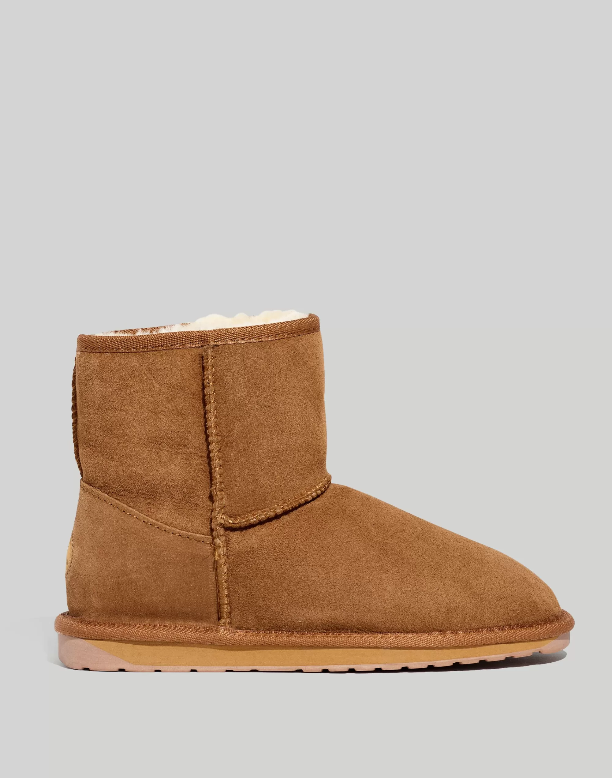 Madewell Boots>Shearling Stinger Mini Boots Chestnut