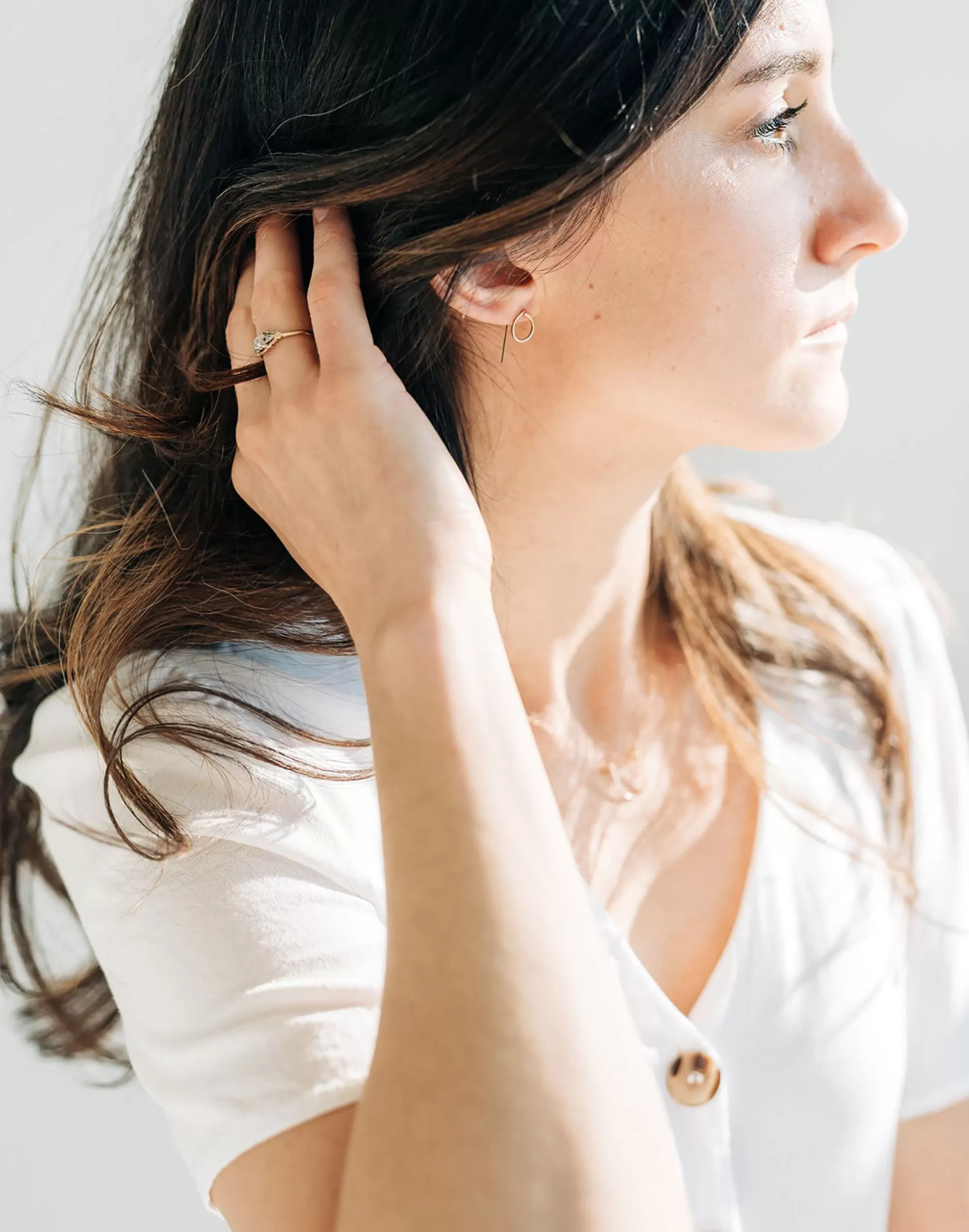 Madewell Earrings>Sheena Marshall Jewelry Eloise Threader Earrings Gold