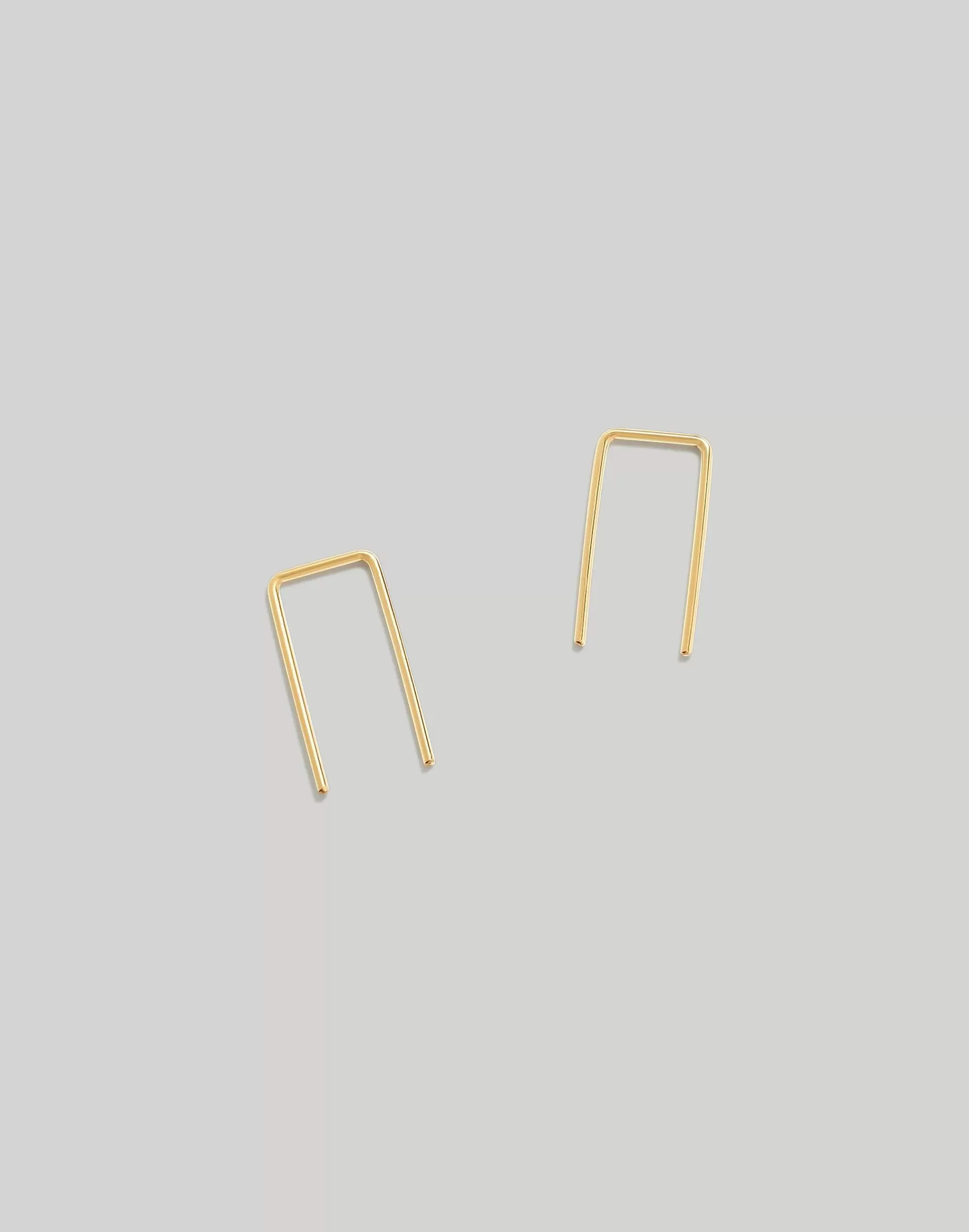 Madewell Earrings>Sheena Marshall Jewelry Tiny Staple Threader Earrings Gold