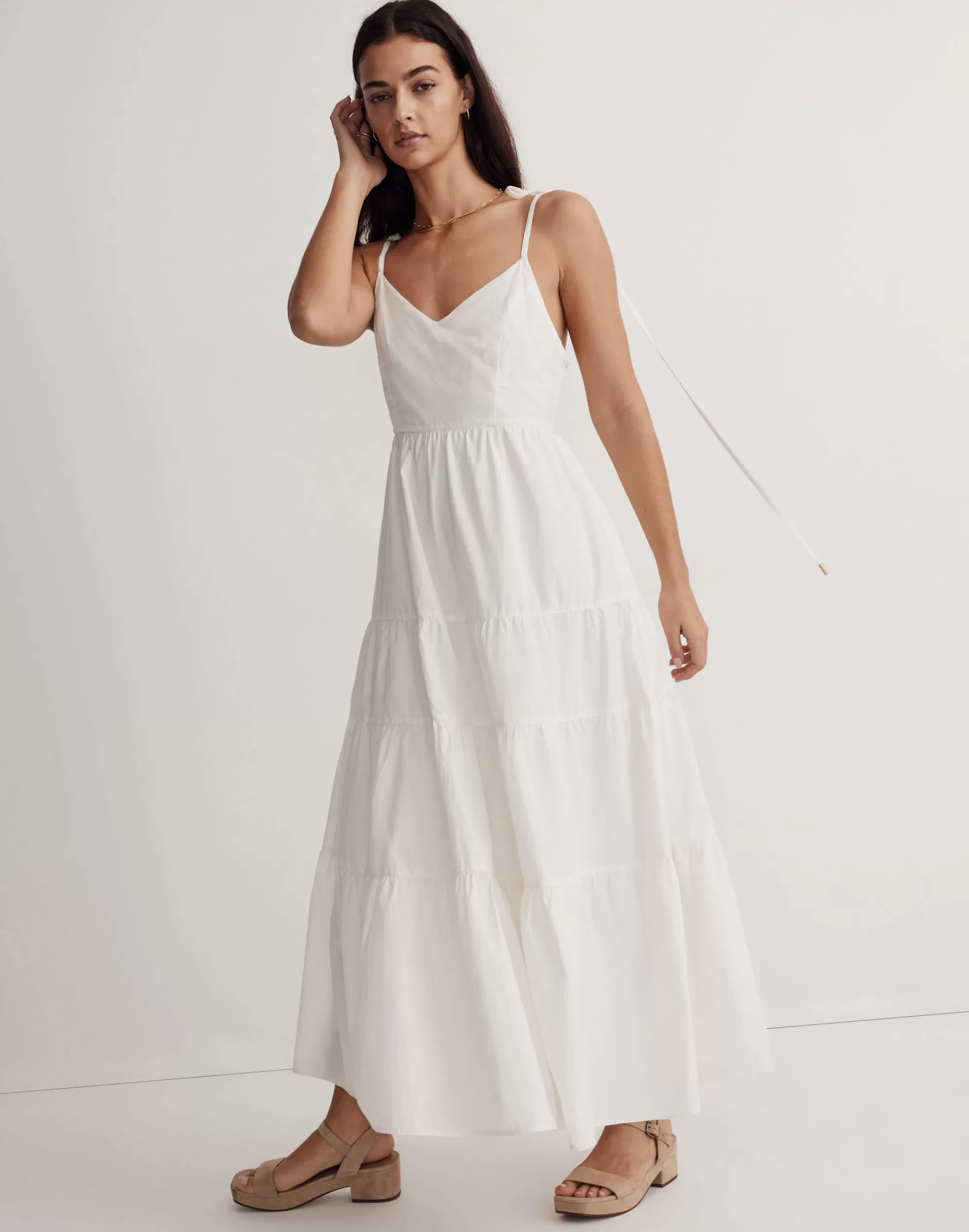 Madewell Dresses>Sidonie Poplin Maxi Dress Lighthouse