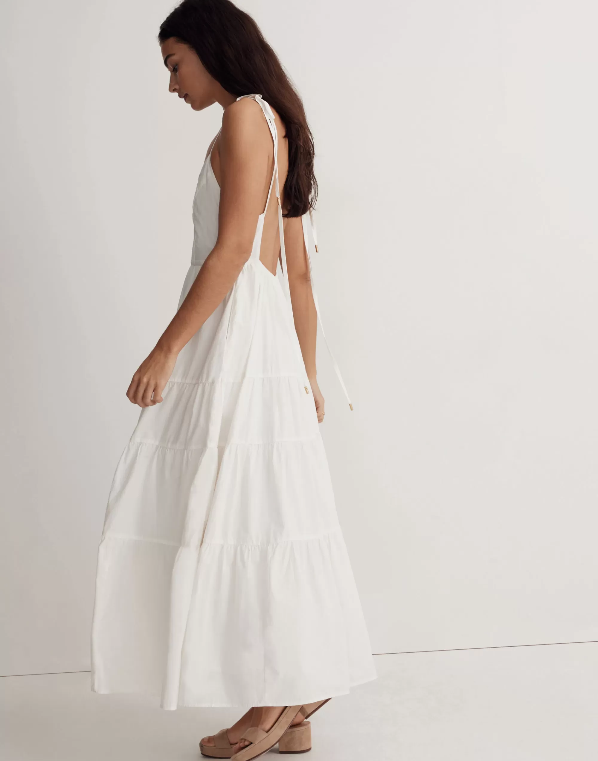 Madewell Dresses>Sidonie Poplin Maxi Dress Lighthouse