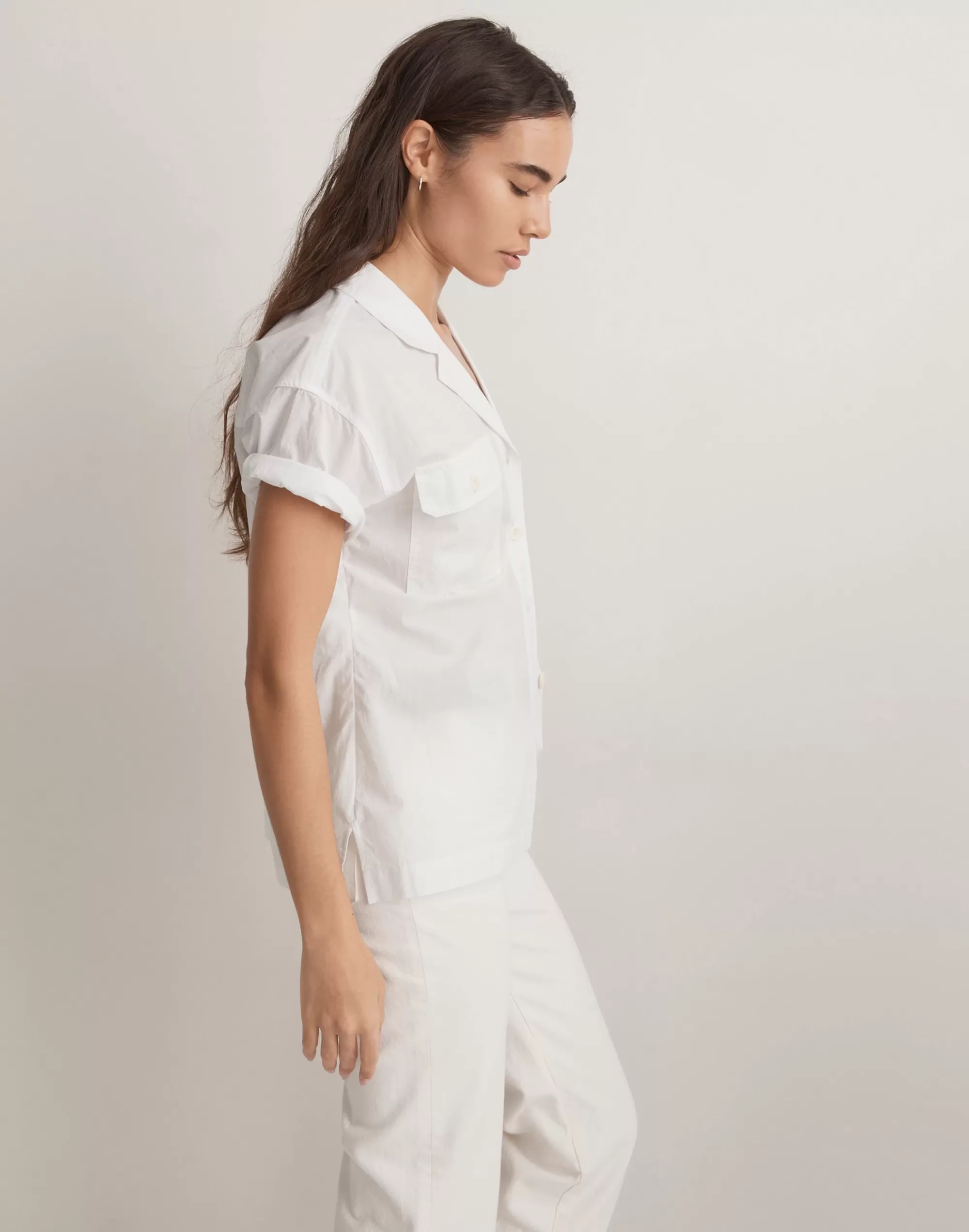 Madewell Tops & Shirts>Signature Poplin Camp Shirt Eyelet White