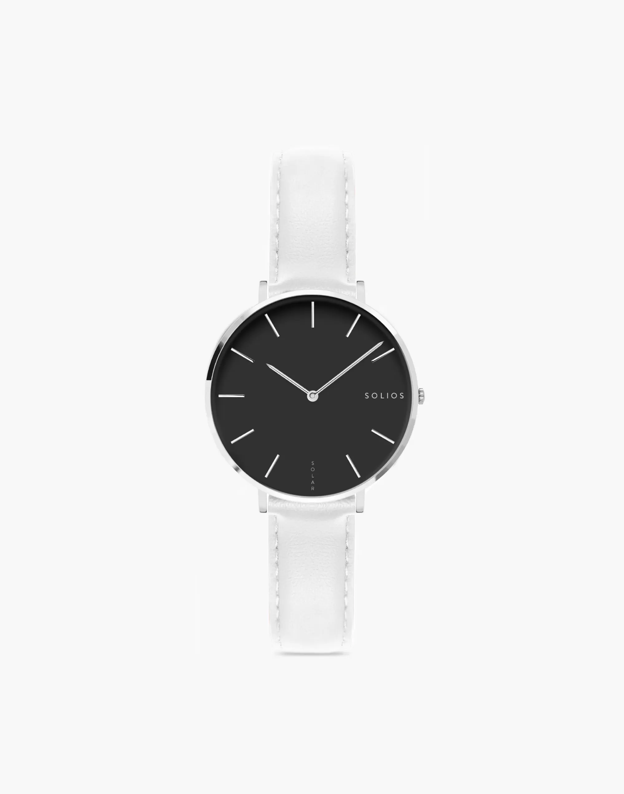 Madewell Watches>Silver Case White