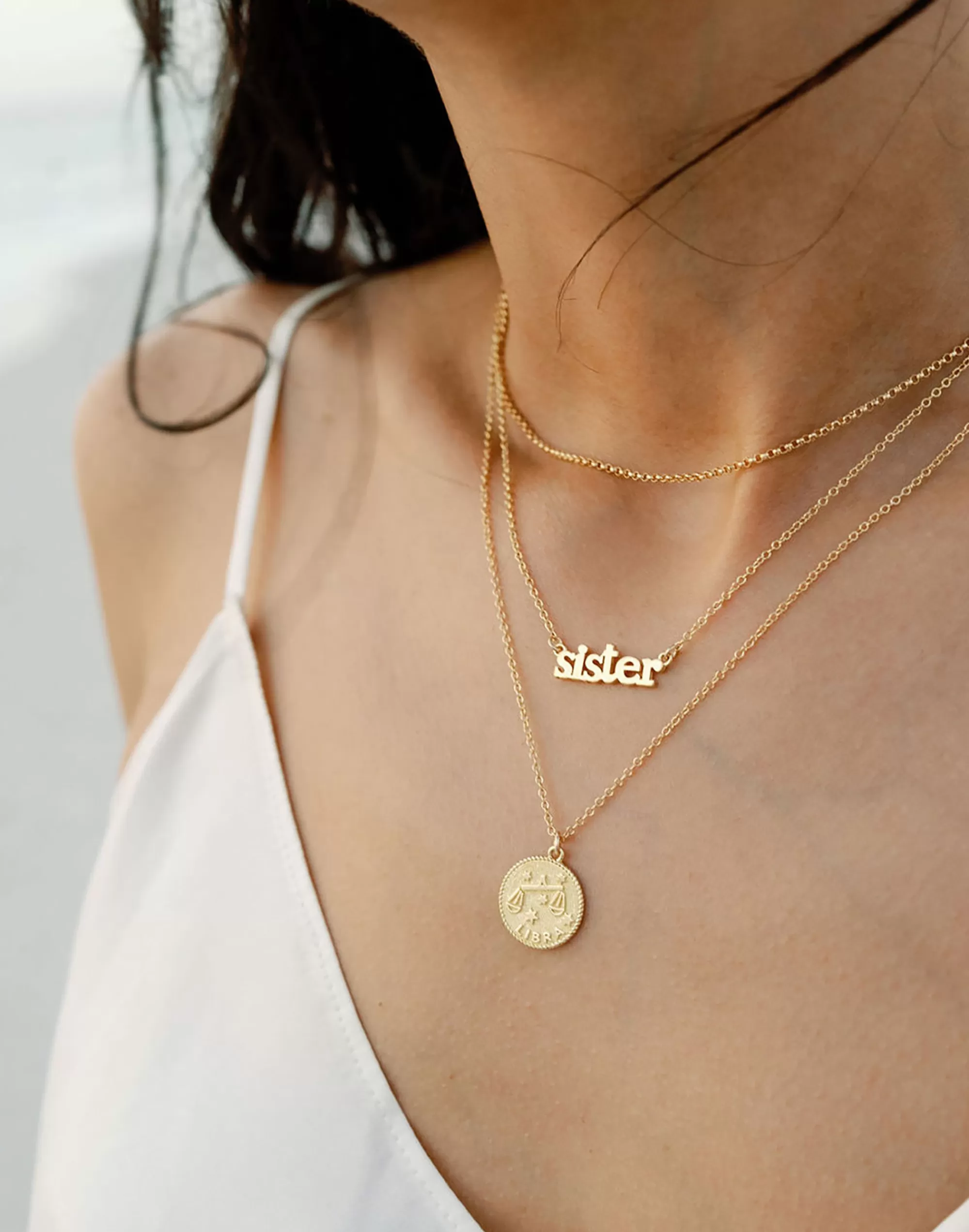 Madewell Jewelry>Sister Necklace Gold