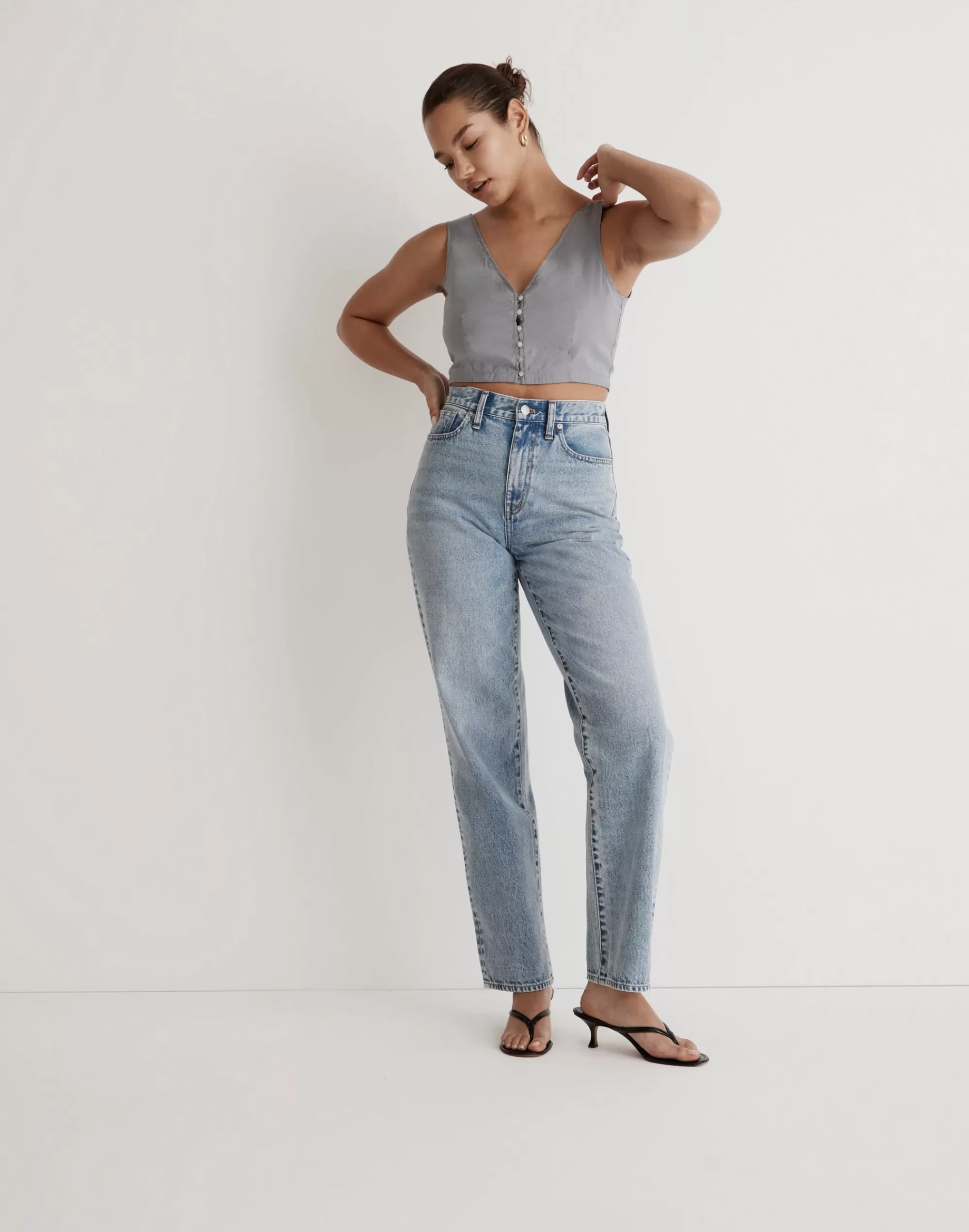 Madewell Tops & Shirts>Softdrape Gwen Crop Vest Top Still Dawn