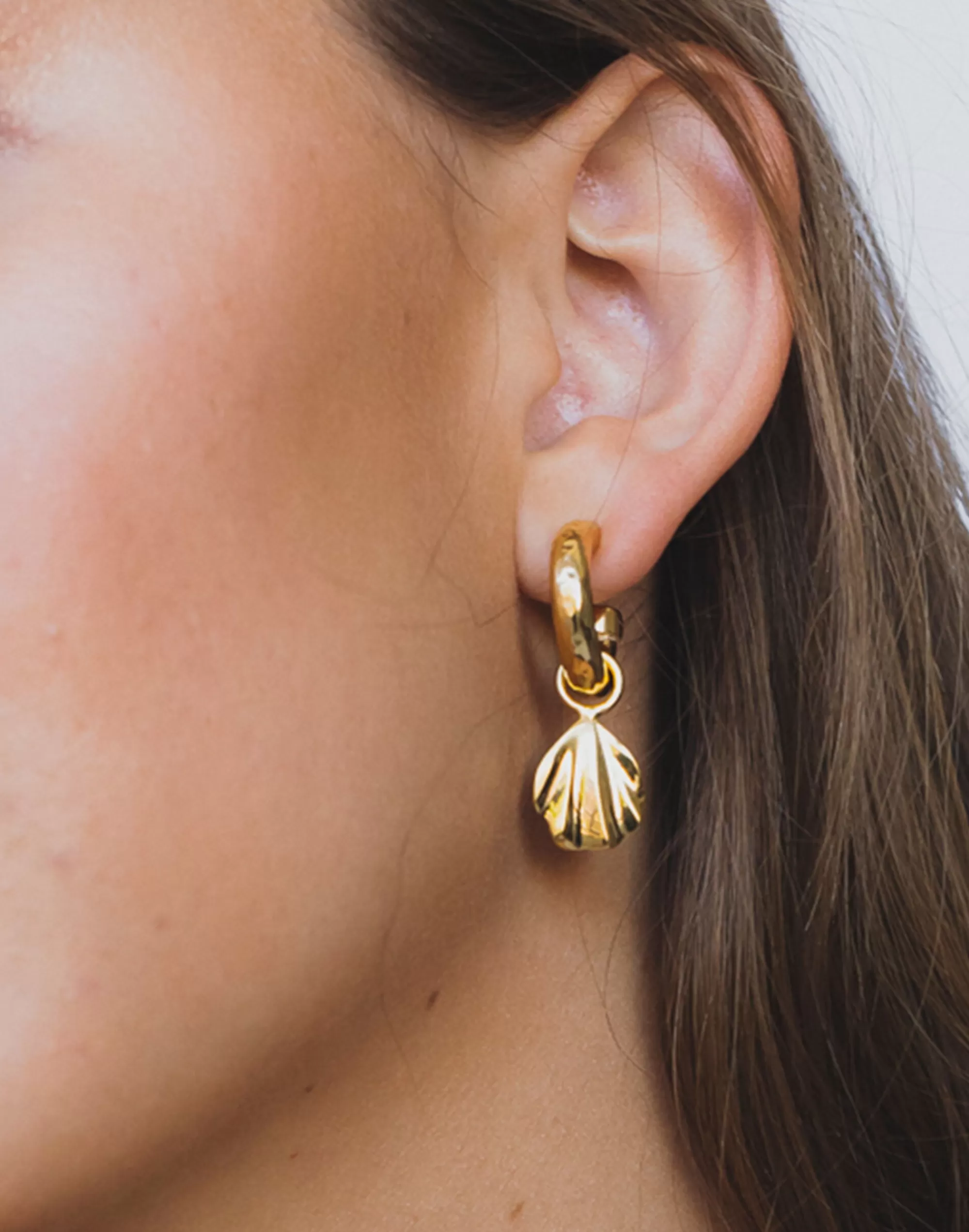 Madewell Earrings>Soko Bidu Charm Hoop Gold