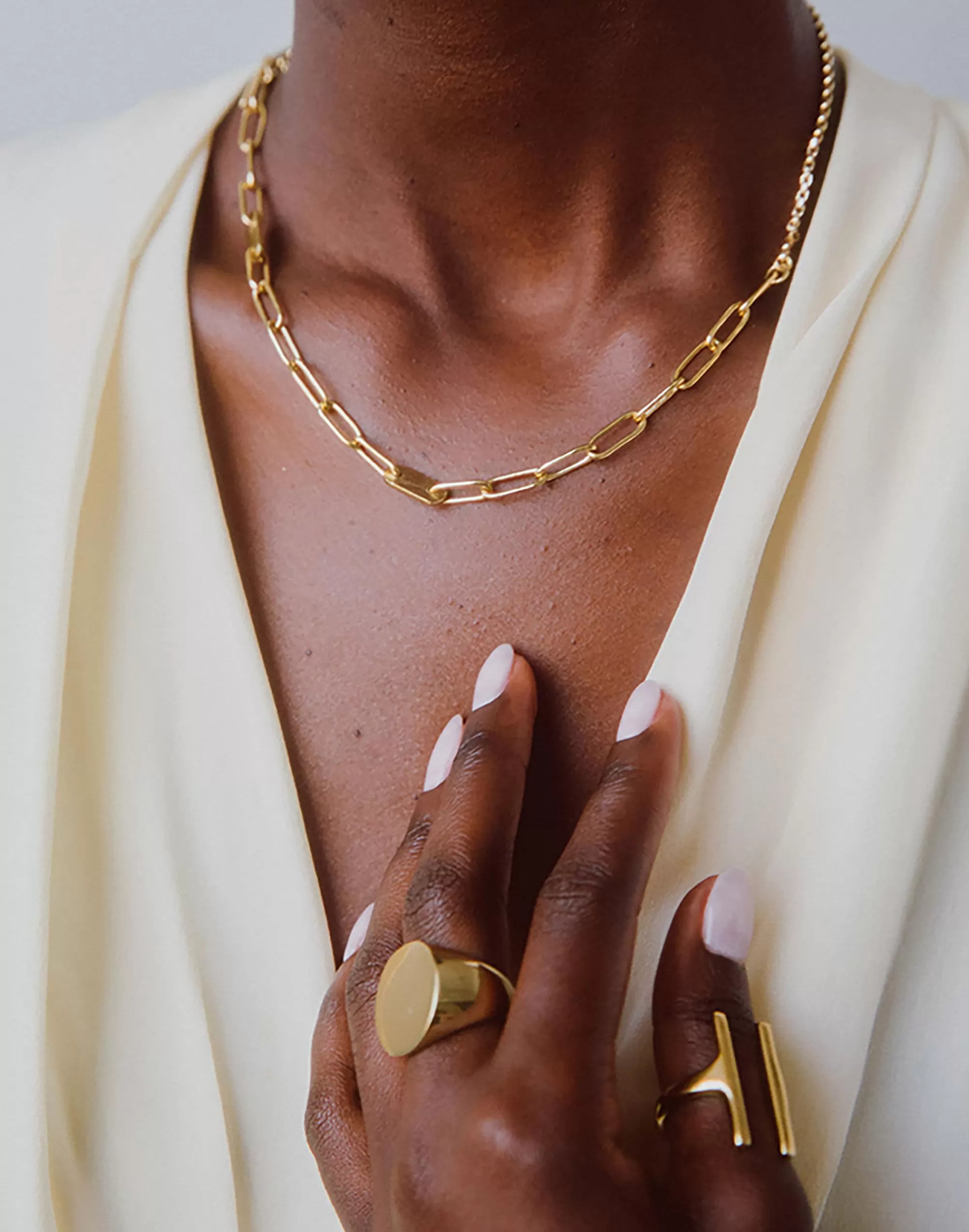 Madewell Necklaces>Soko Delicate Ellipse Collar Necklace Gold