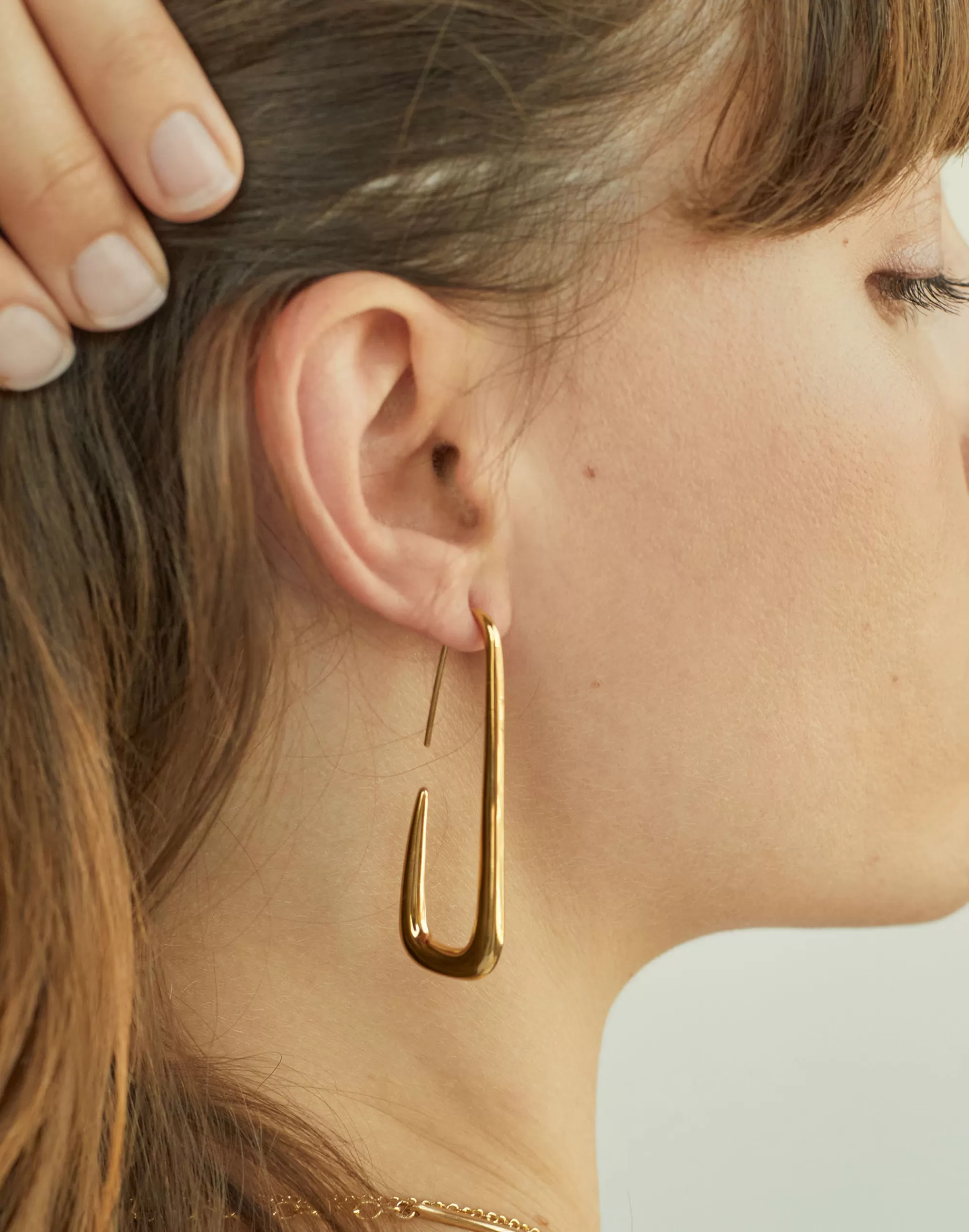 Madewell Earrings>Soko Laini Threader Gold