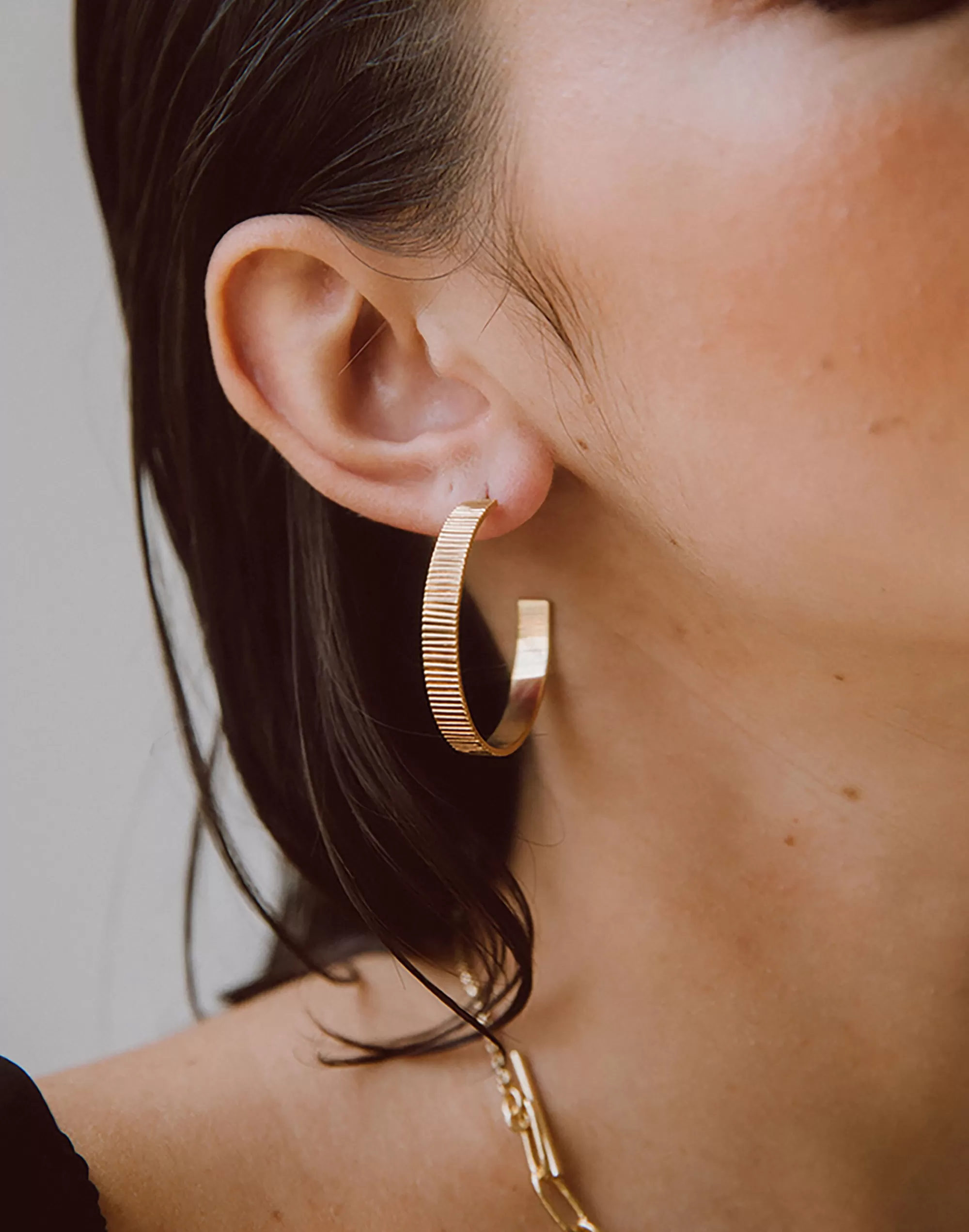 Madewell Earrings>Soko Meta Hoop Earrings Gold