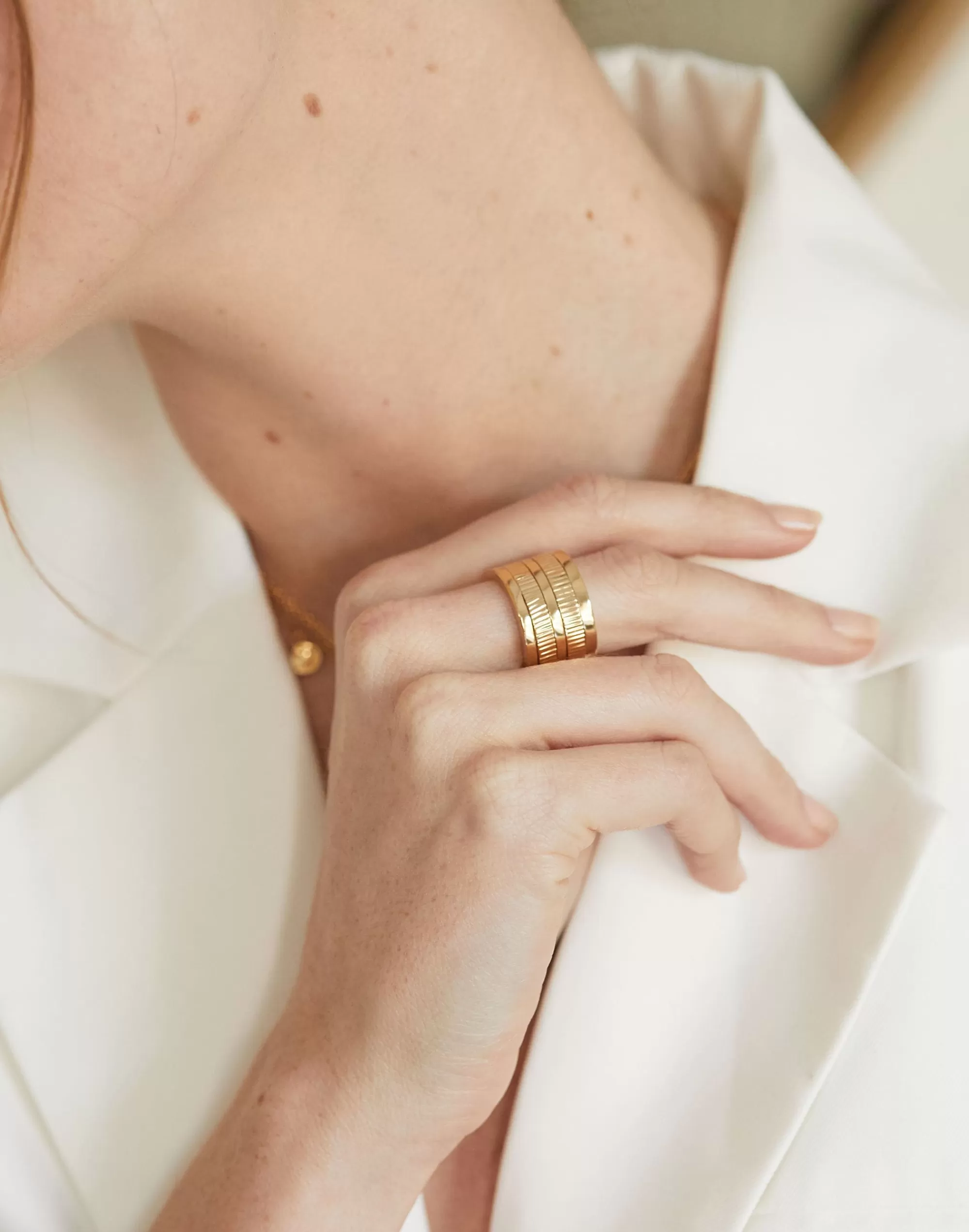 Madewell Rings>Soko Meta Spinner Ring Gold