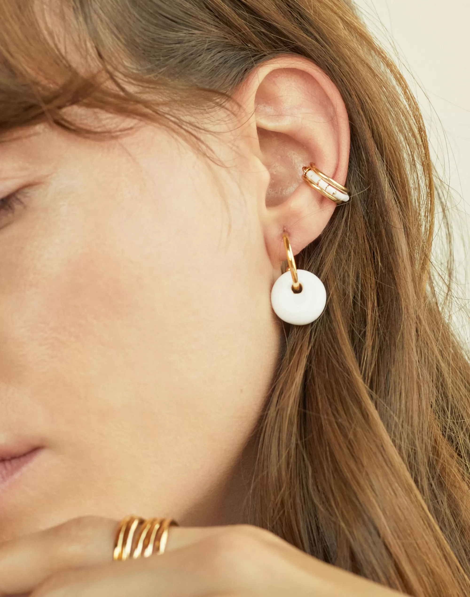 Madewell Earrings>Soko Samburu Ear Cuff White