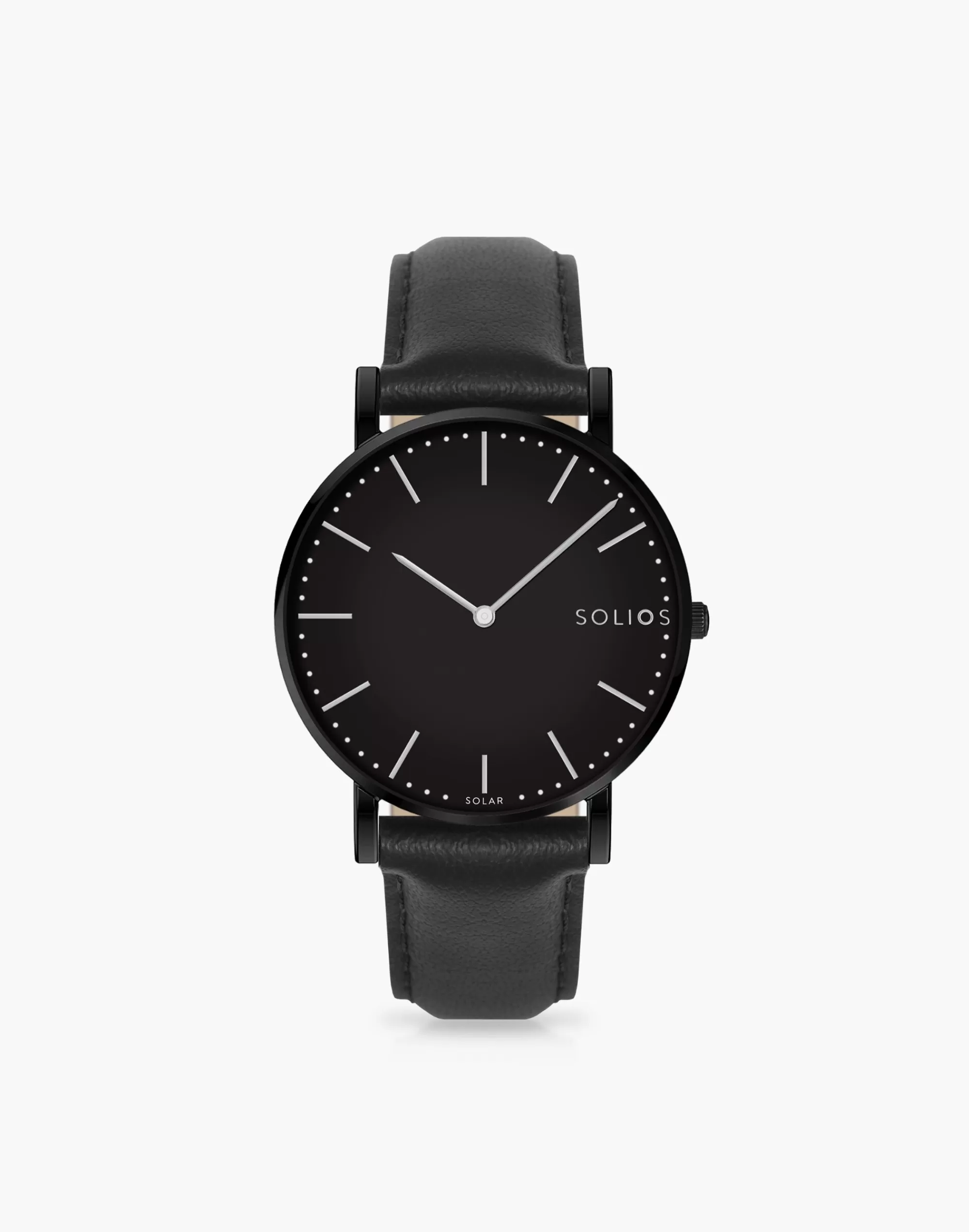 Madewell Watches>Solios Watches The Solar All - Eco Vegan Leather Strap Black