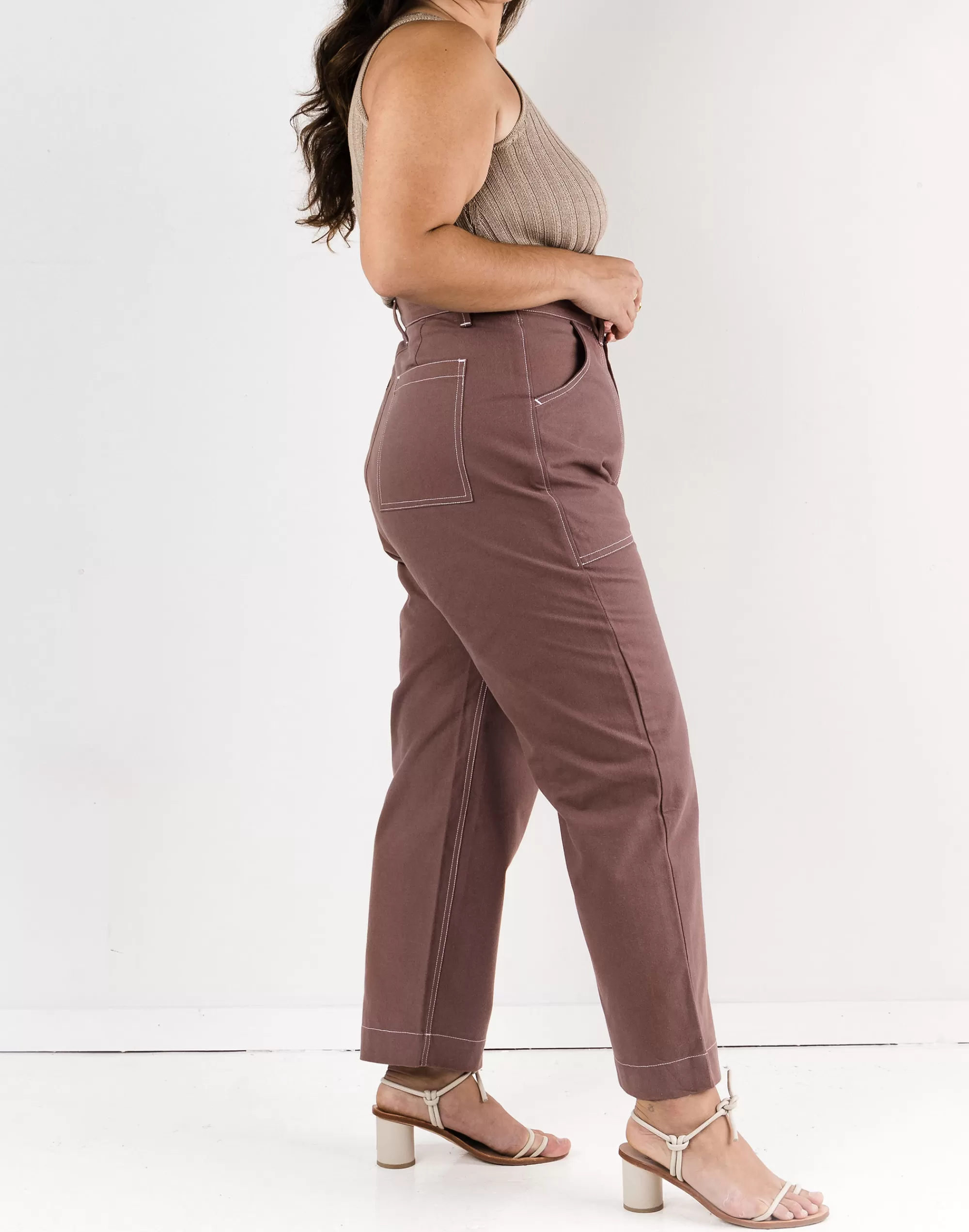 Madewell Pants>Soluna Collective Organic Cotton Cargo Pants In Clay Umber