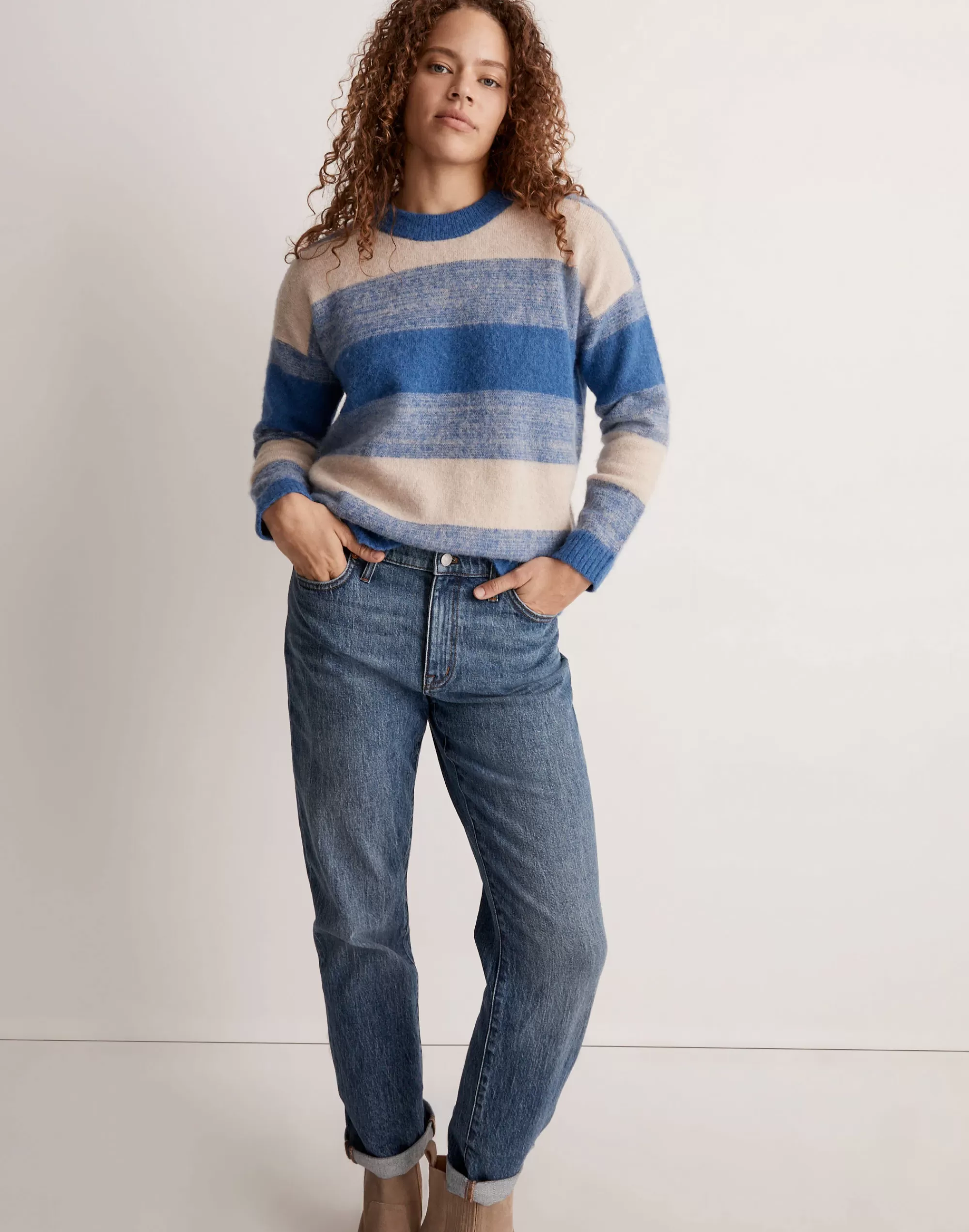 Madewell Sweaters>Space-Dyed Otis Pullover Sweater Sky Spacedye