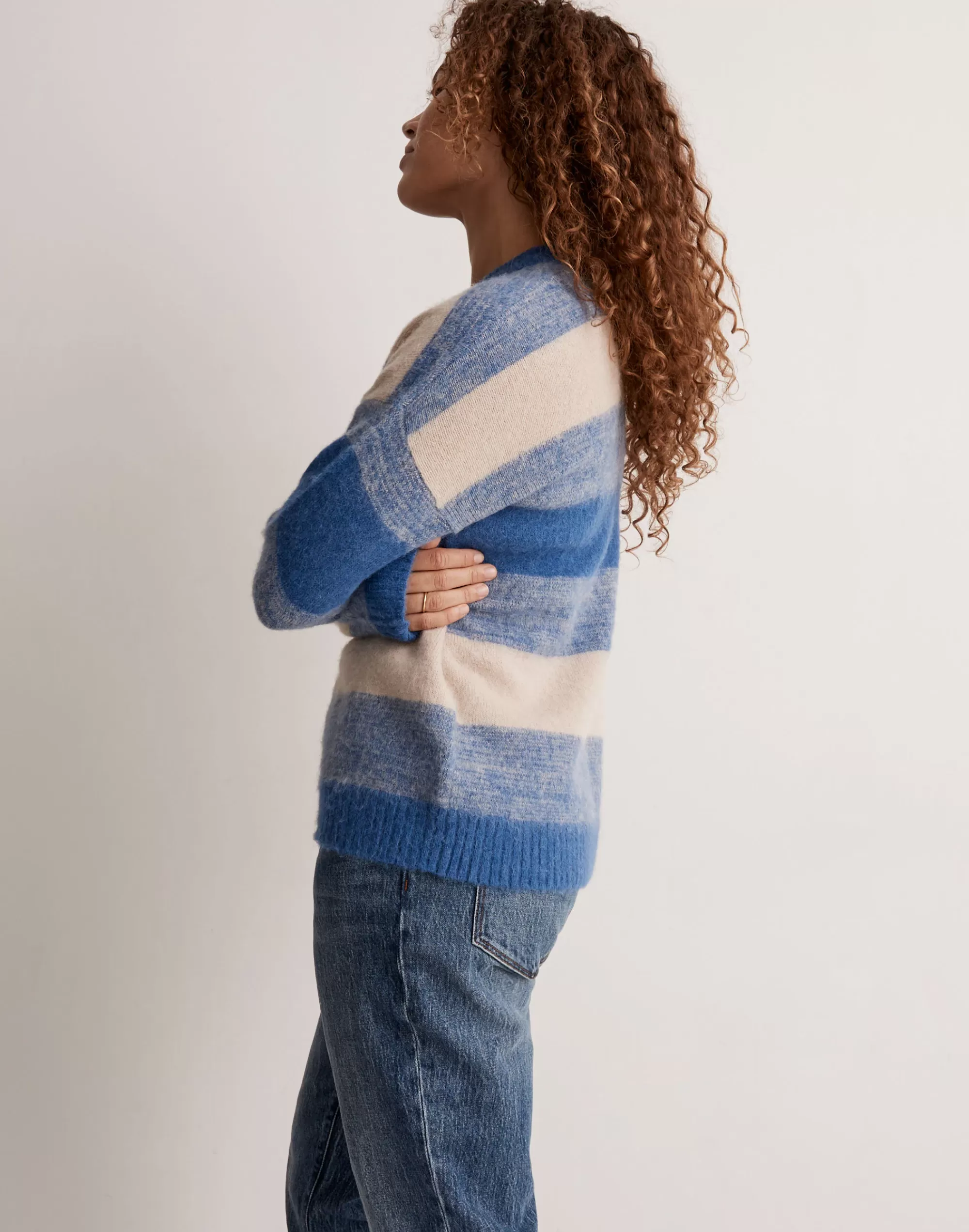 Madewell Sweaters>Space-Dyed Otis Pullover Sweater Sky Spacedye