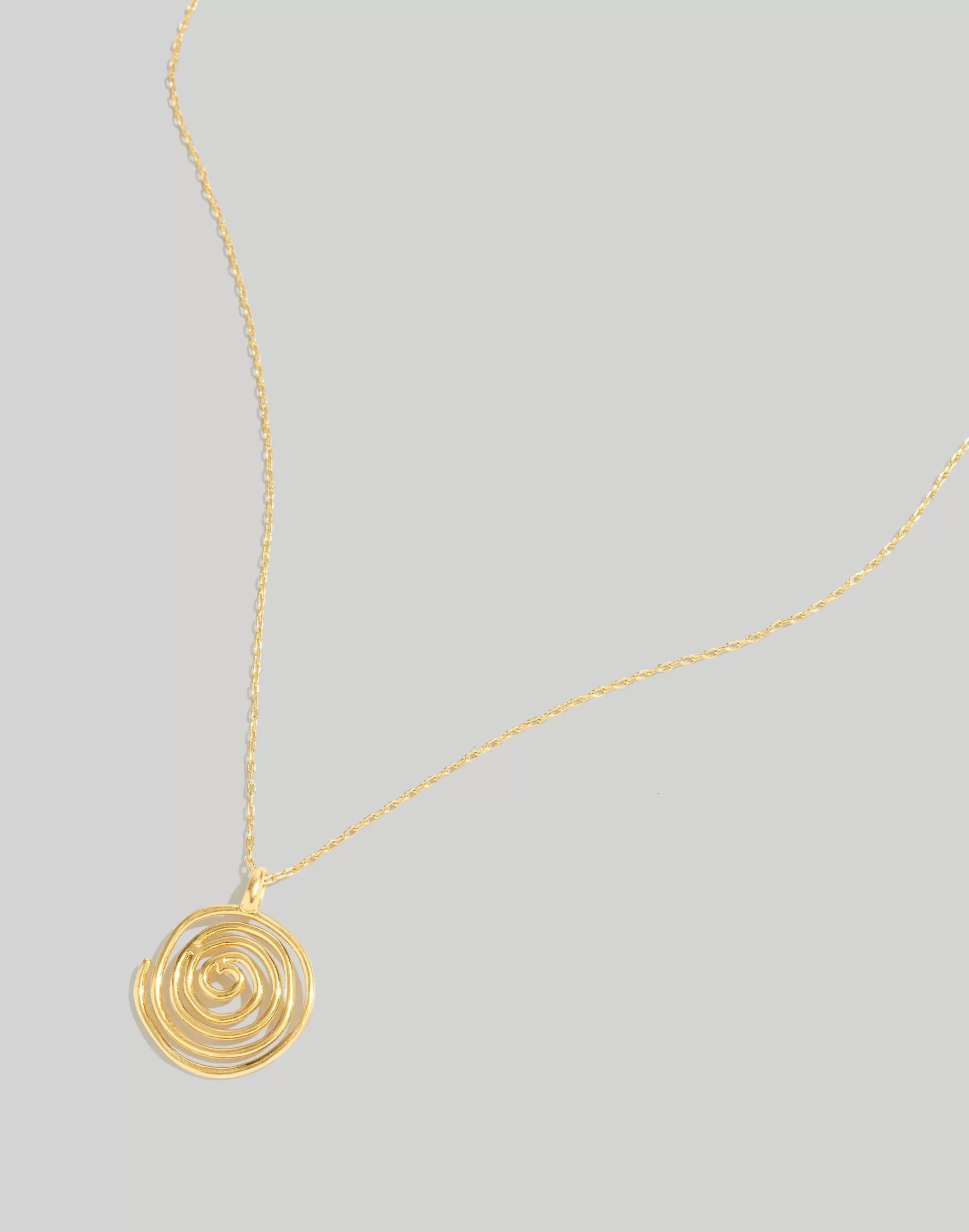 Madewell Necklaces>Spiral Pendant Necklace Vintage Gold