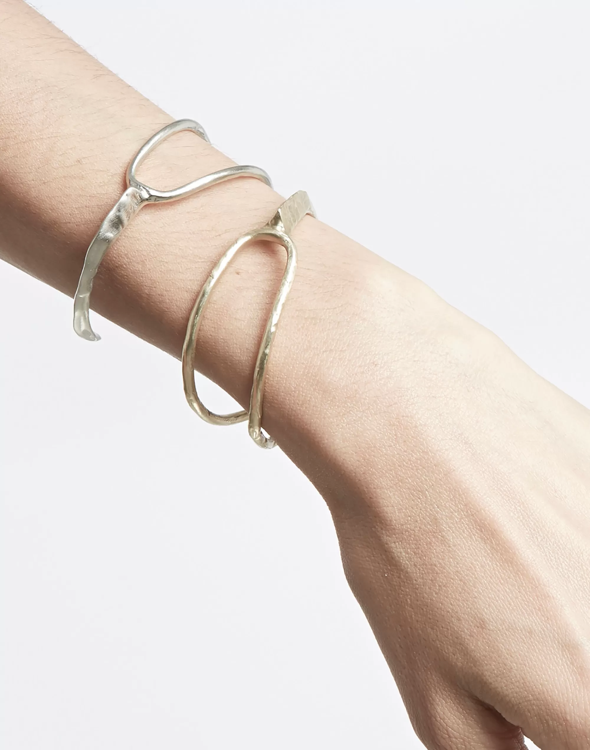 Madewell Bracelets>Split Ridge Cuff Bracelet Gold