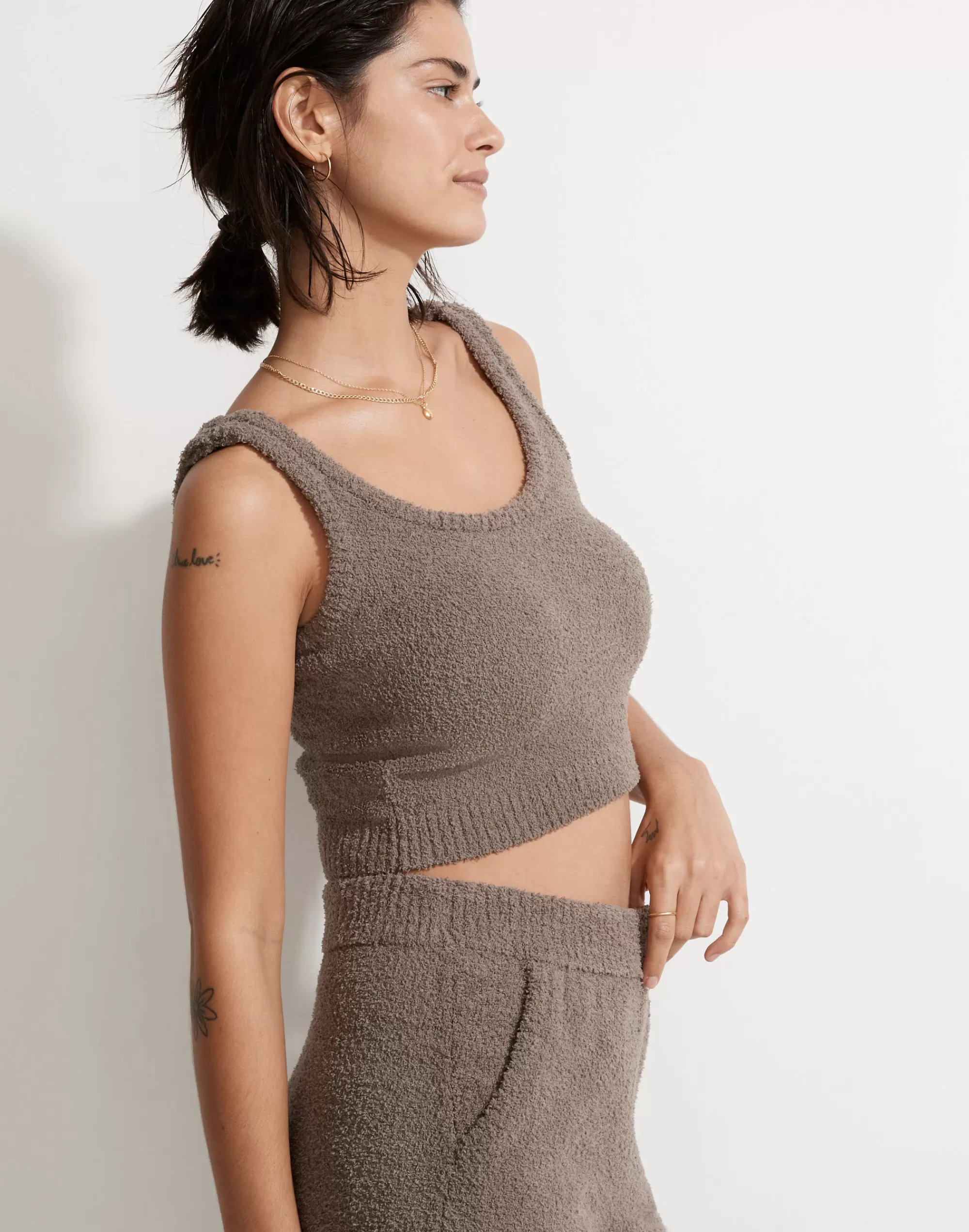 Madewell Sweaters>Square-Neck Tank Top Cyprus Ruins