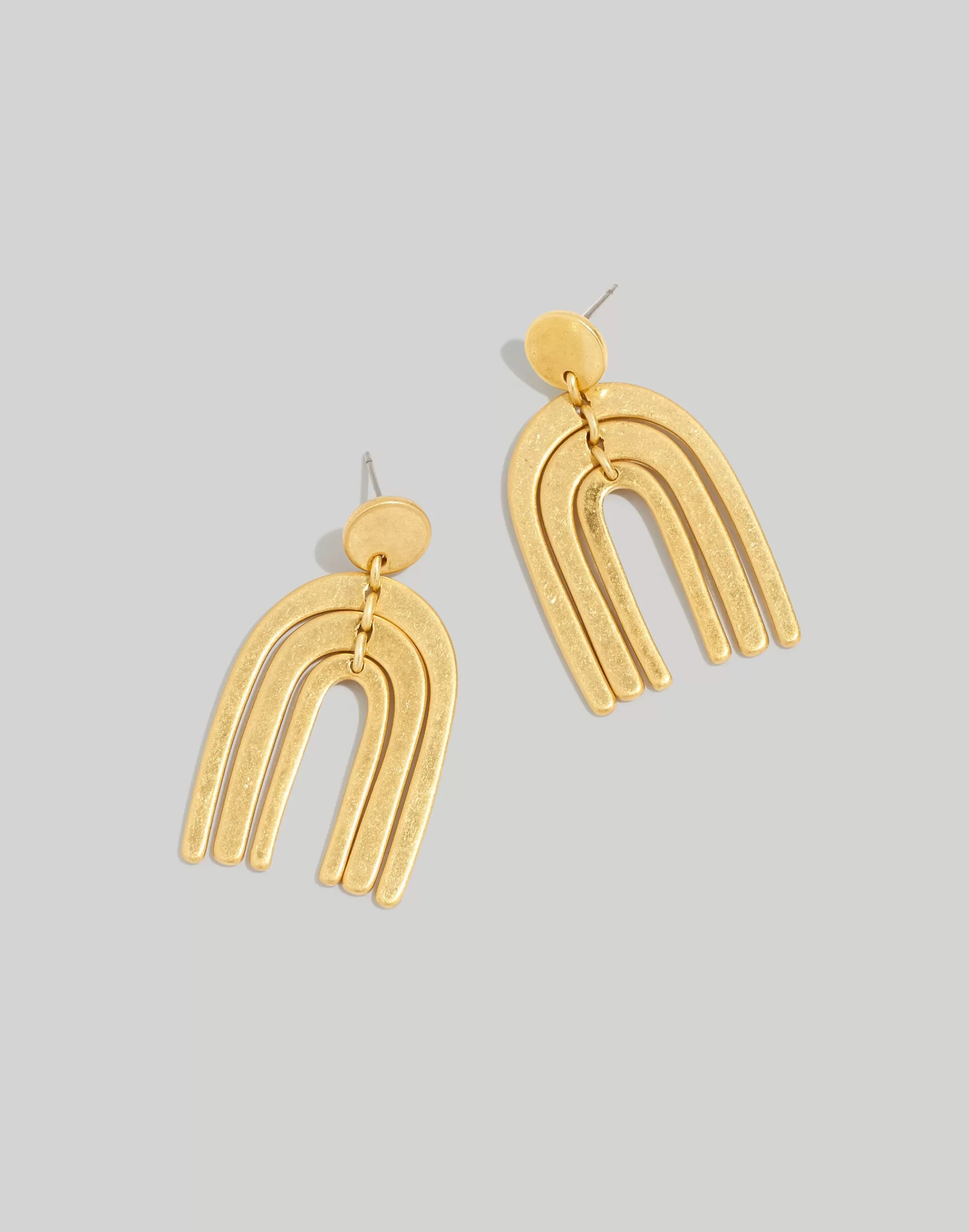 Madewell Earrings>Stacked Arch Statement Earrings Vintage Gold