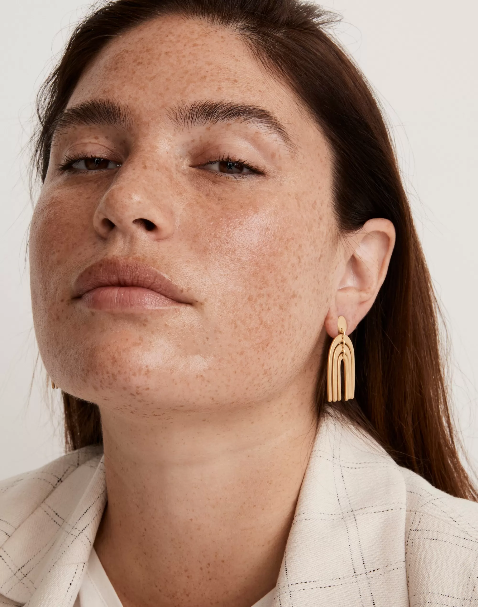 Madewell Earrings>Stacked Arch Statement Earrings Vintage Gold