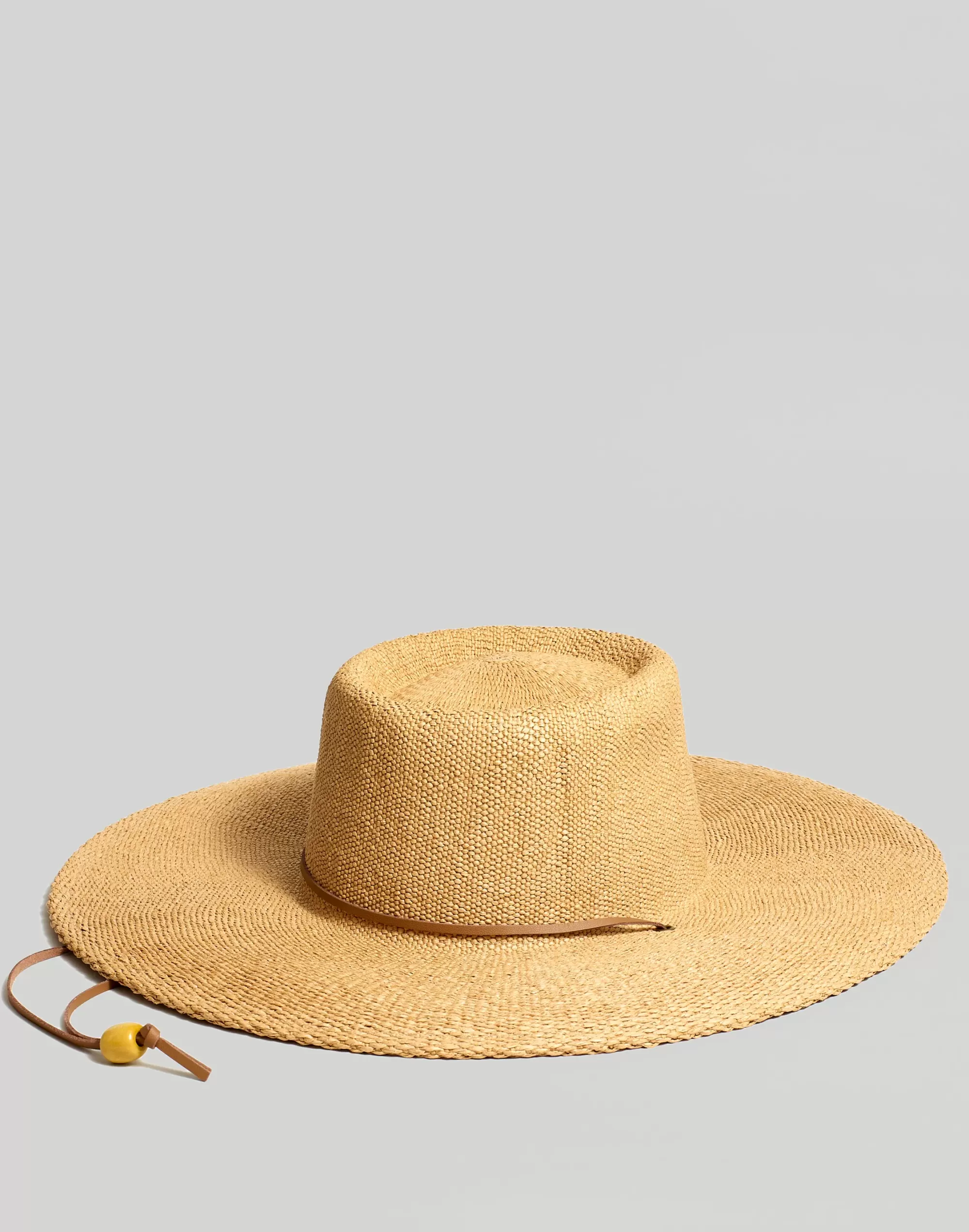 Madewell Hats>Stampede-Strap Wide-Brim Straw Hat Natural Multi