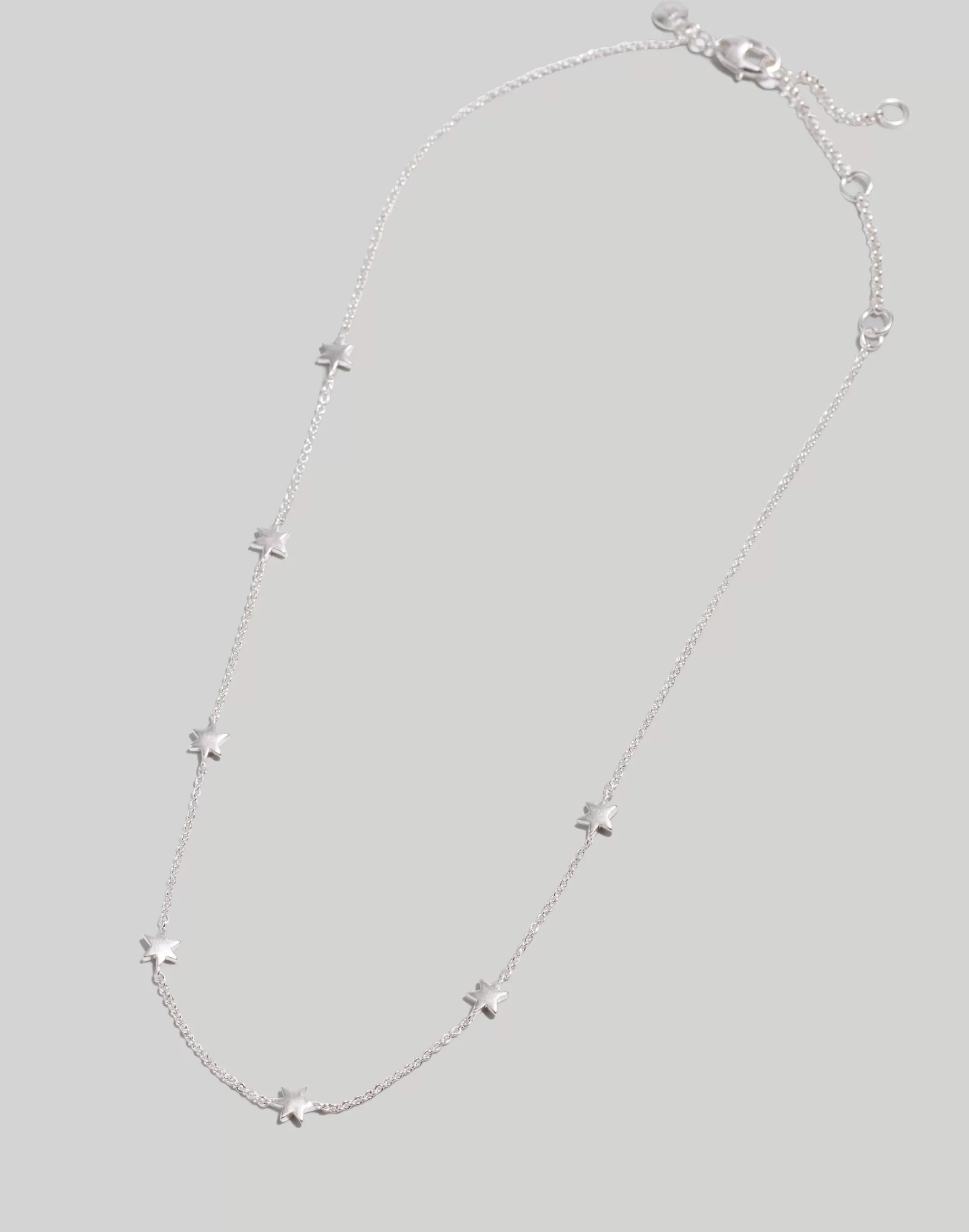 Madewell Necklaces>Star Station Necklace Light Silver Ox