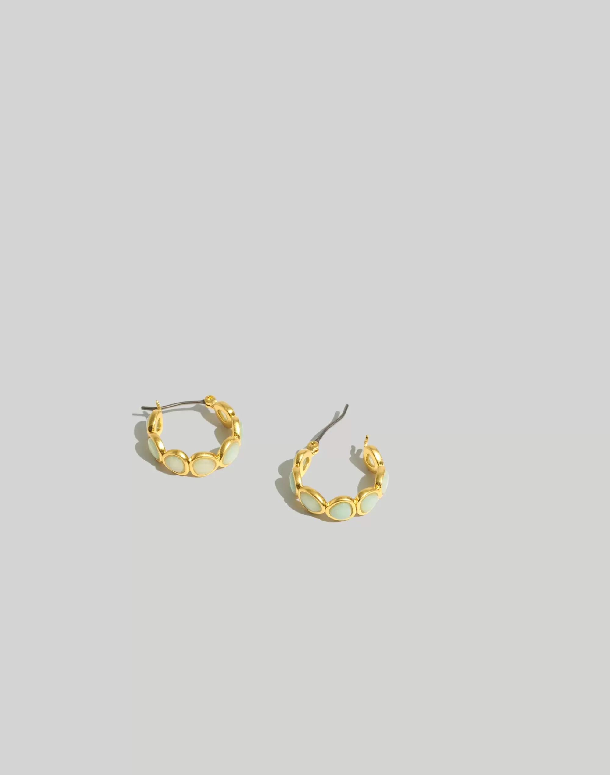 Madewell Earrings>Stone Collection Amazonite Hoop Earrings Amazonite Multi