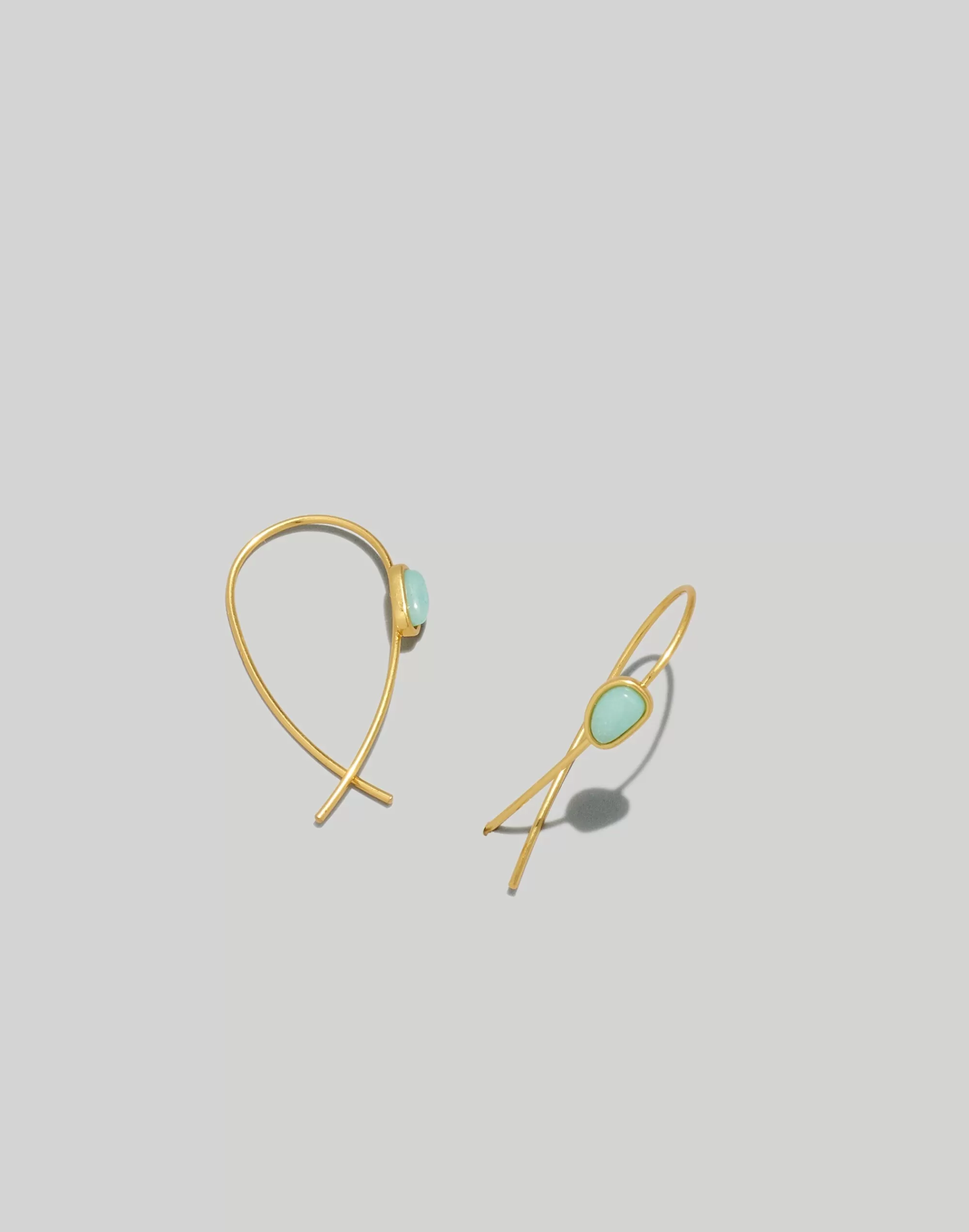 Madewell Earrings>Stone Collection Amazonite Threader Earrings Amazonite Multi