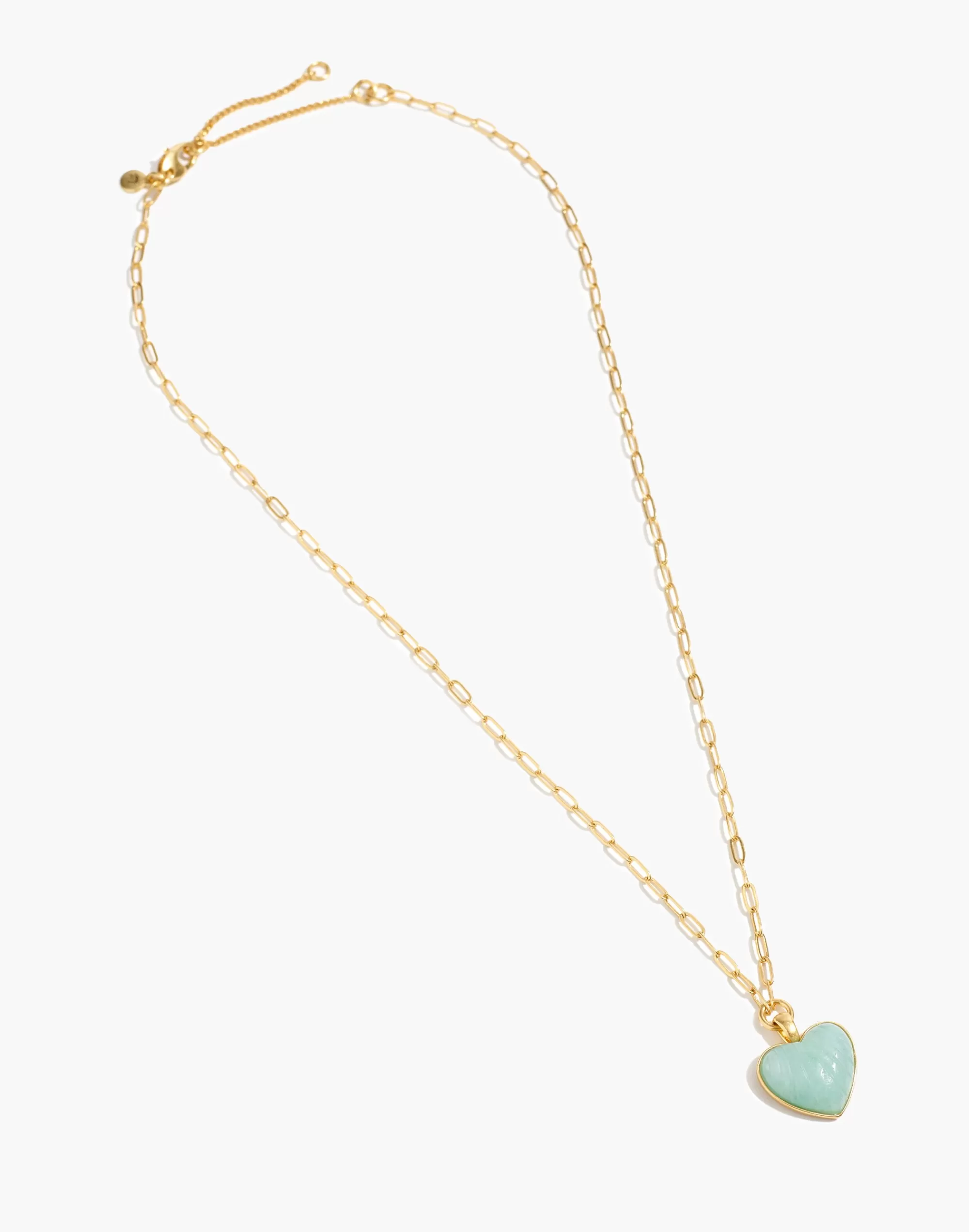 Madewell Necklaces>Stone Collection Jade Heart Pendant Necklace Gatehouse Green