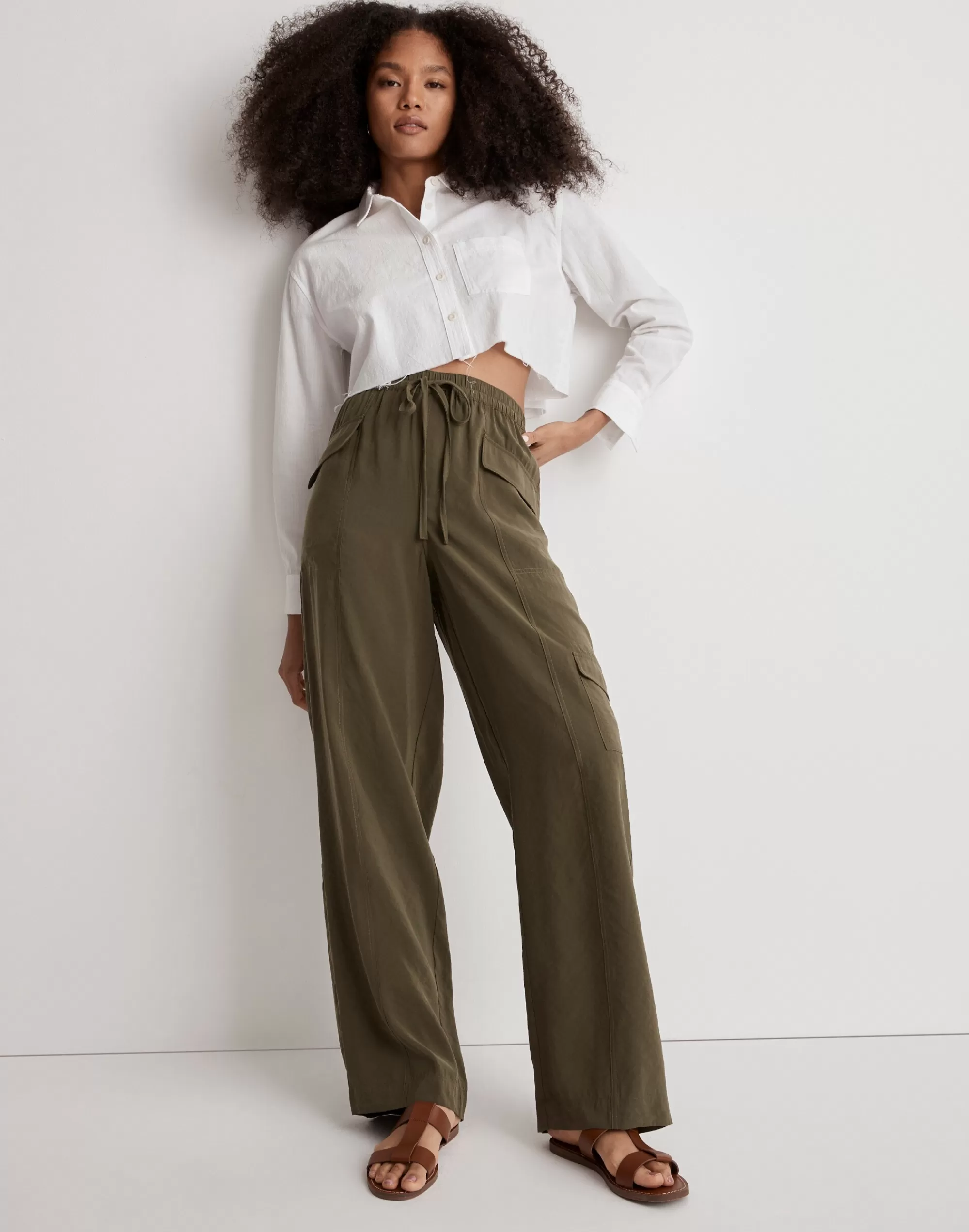 Madewell Pants>Straight Cargo Pants In Softdrape Loden