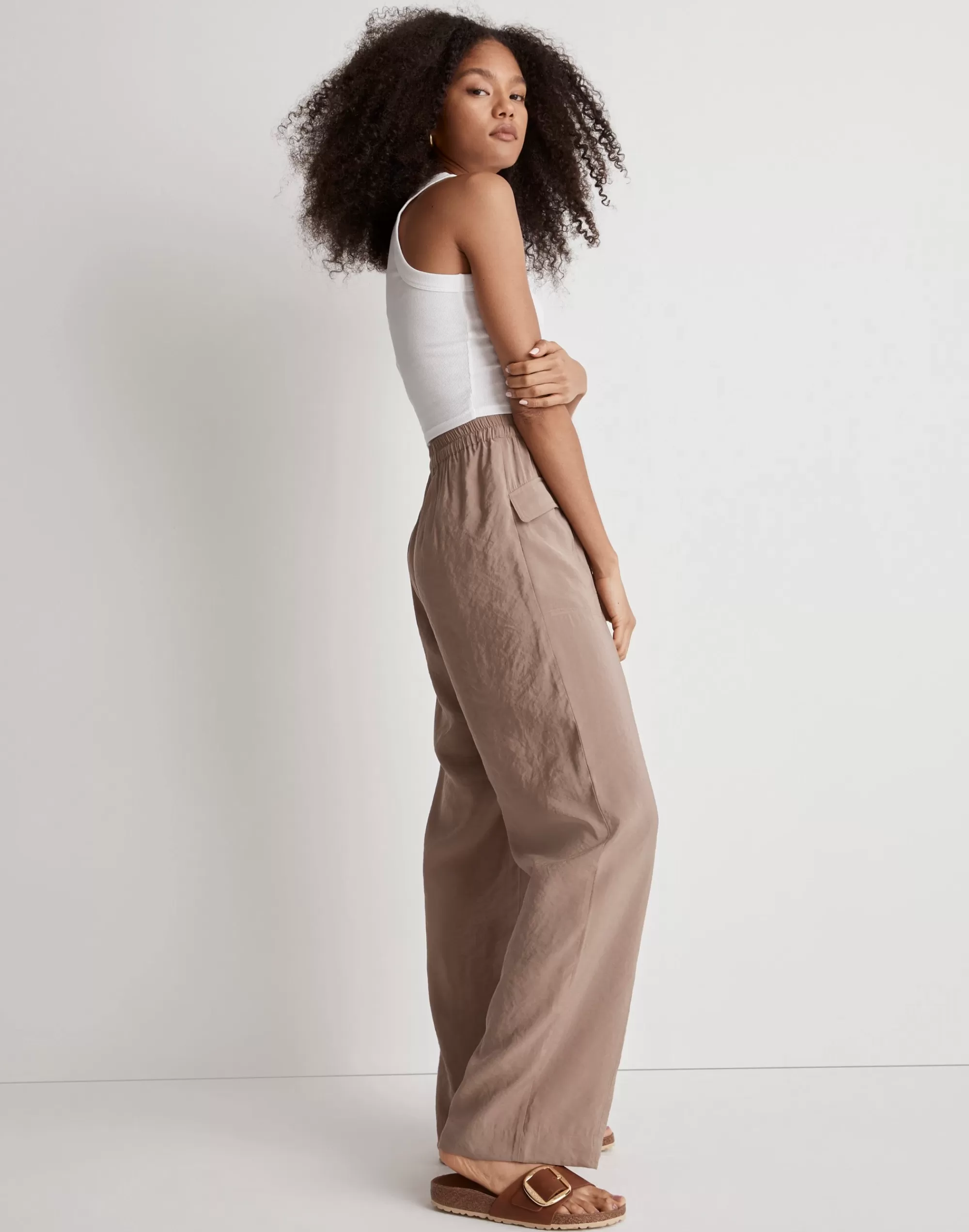 Madewell Pants>Straight Cargo Pants In Softdrape Light Umber