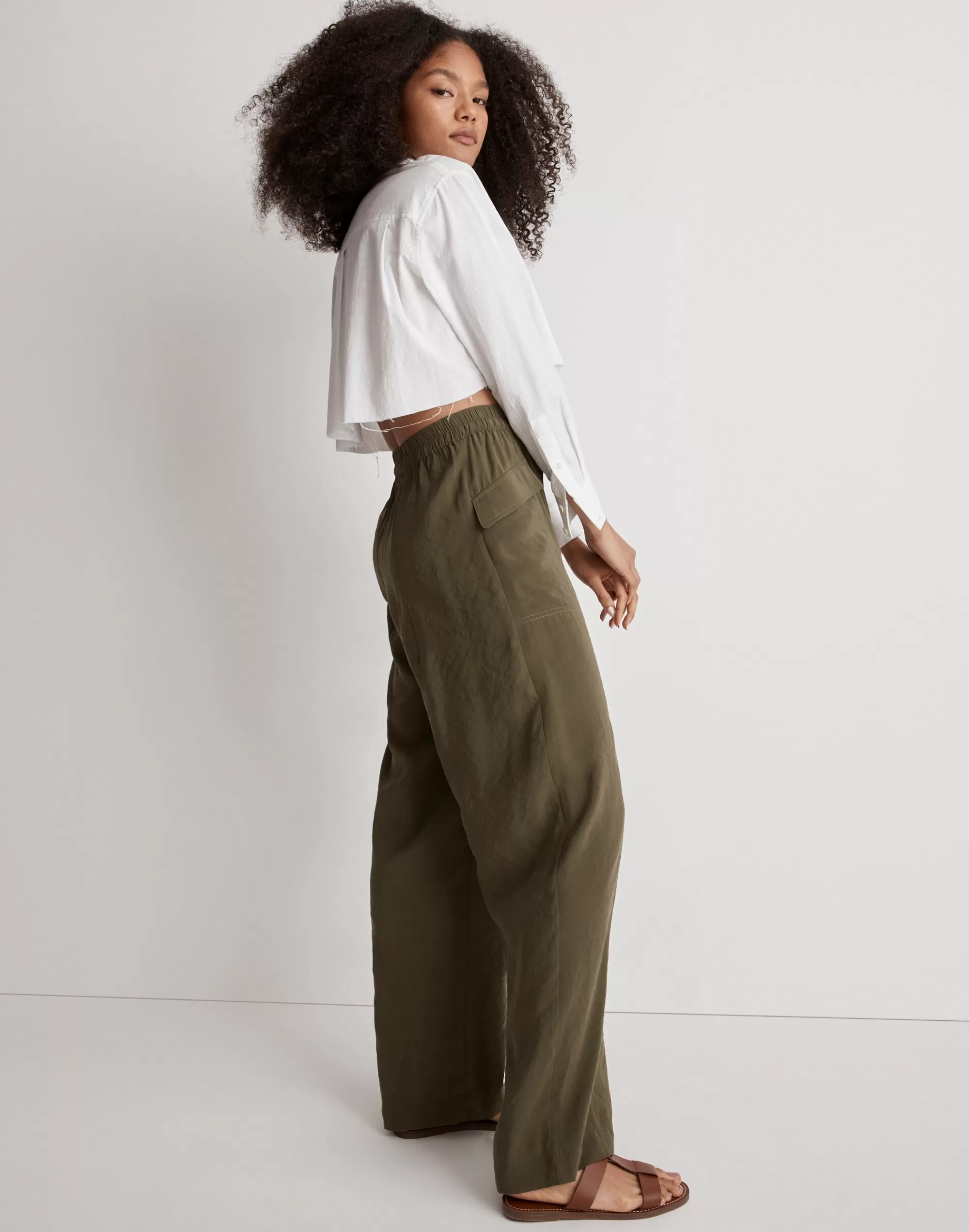 Madewell Pants>Straight Cargo Pants In Softdrape Loden