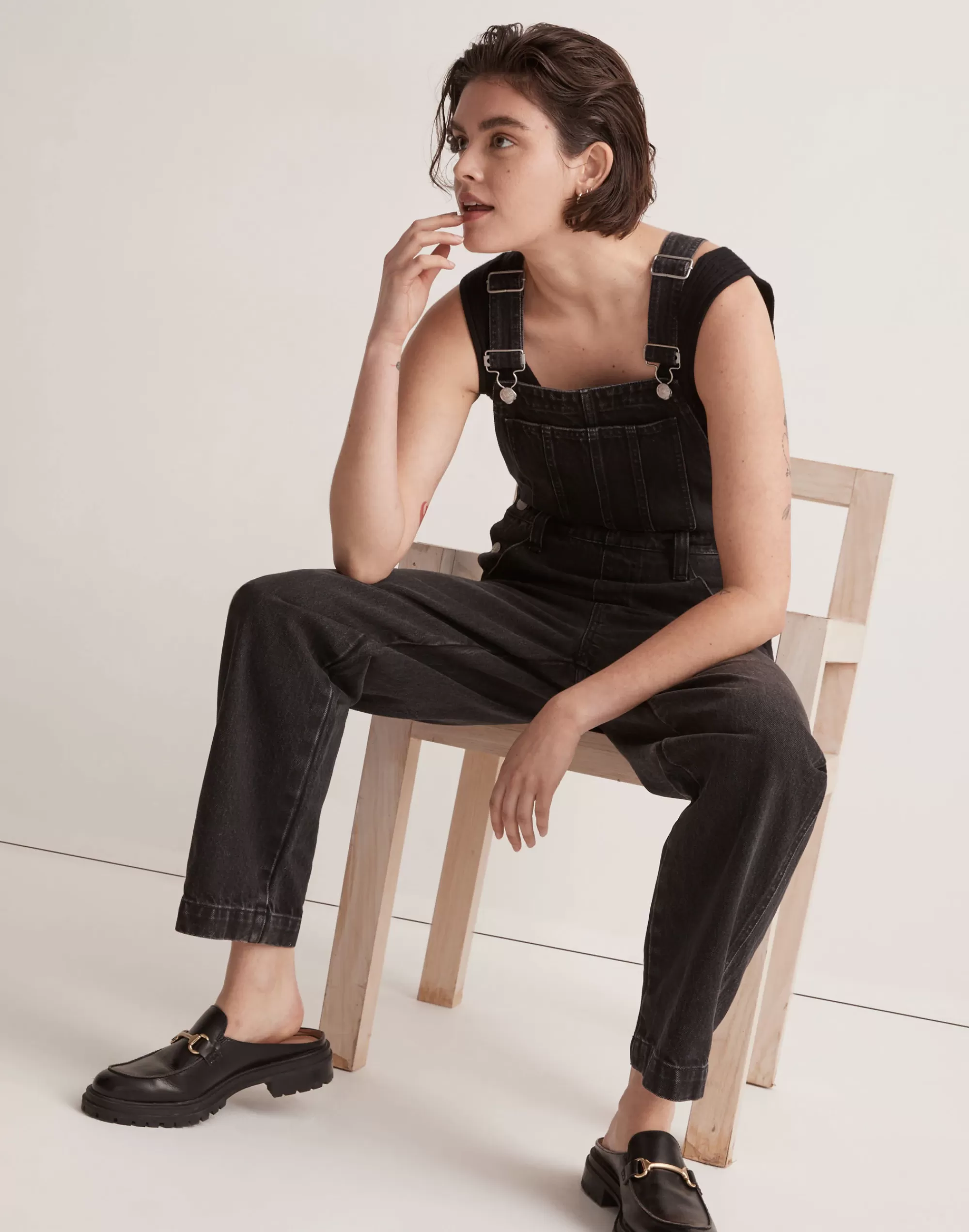 Madewell Denim Overalls & Jumpsuits>Straight-Leg Overalls In Lunar Wash