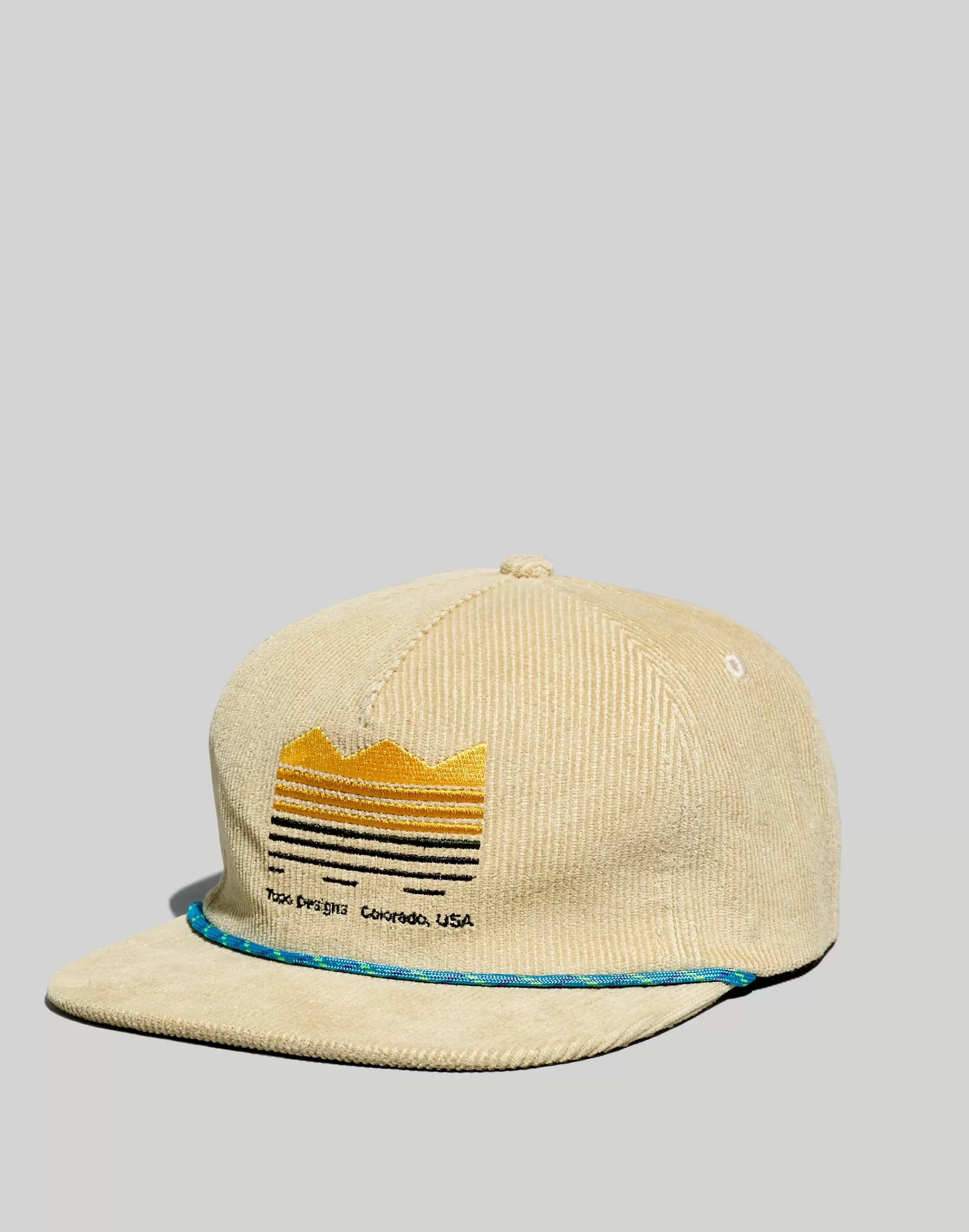 Madewell Hats>Strata Map Corduroy Trucker Hat Tan