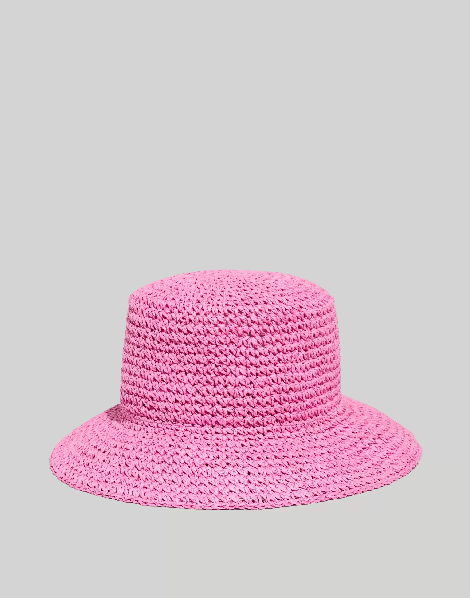 Madewell Hats>Straw Bucket Hat Retro Pink