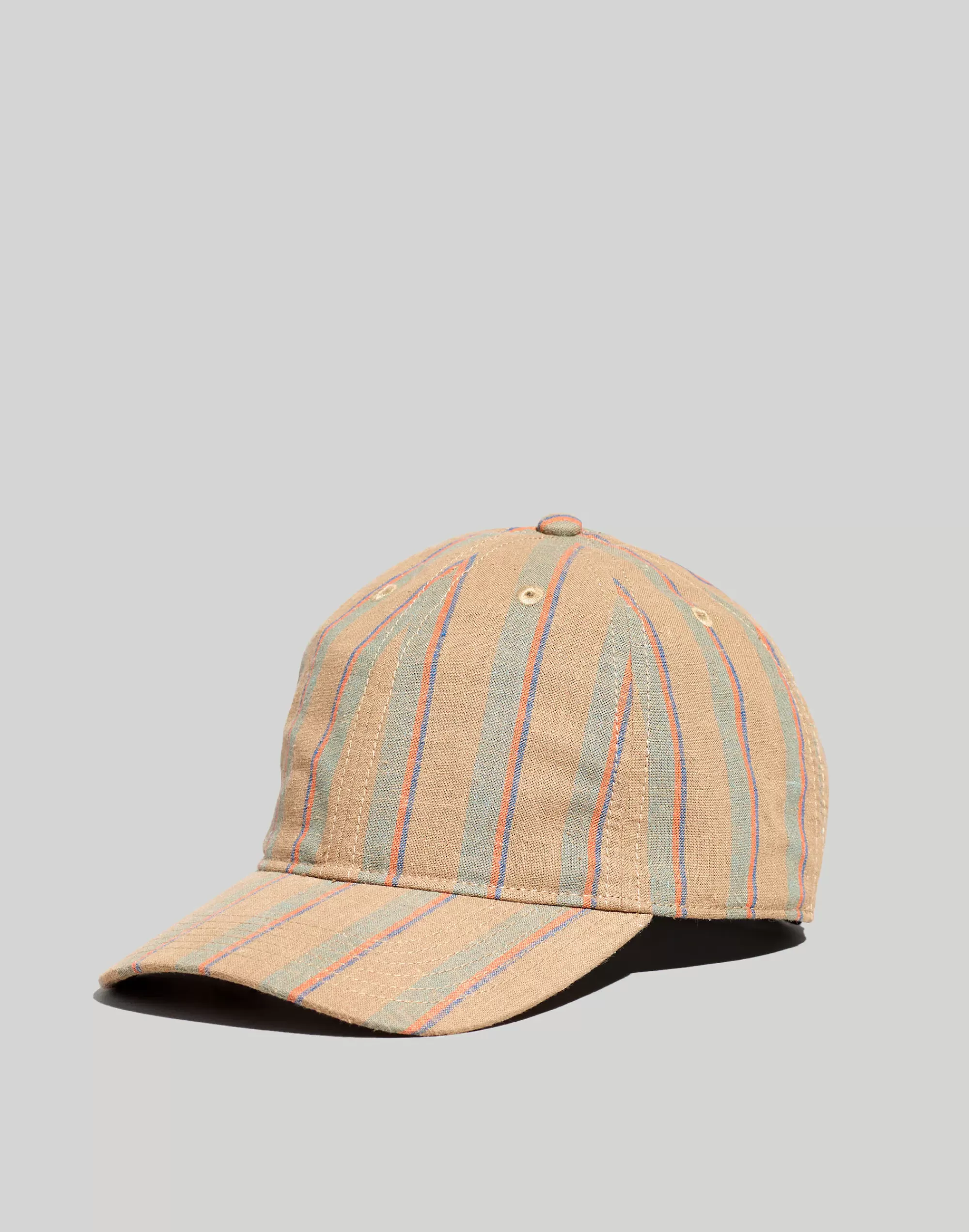 Madewell Hats>Striped Baseball Cap Driftwood