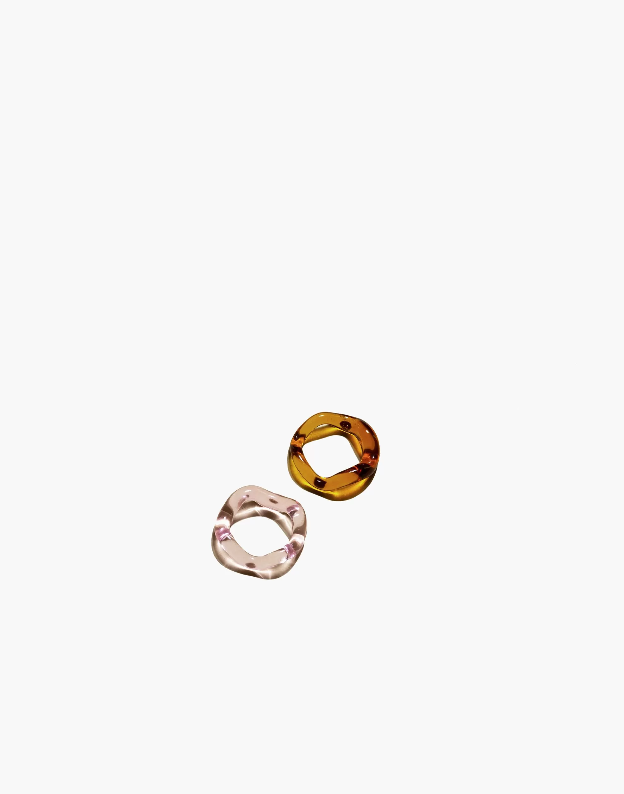 Madewell Rings>Studio Conchita Glass Onda Rings Light Pink