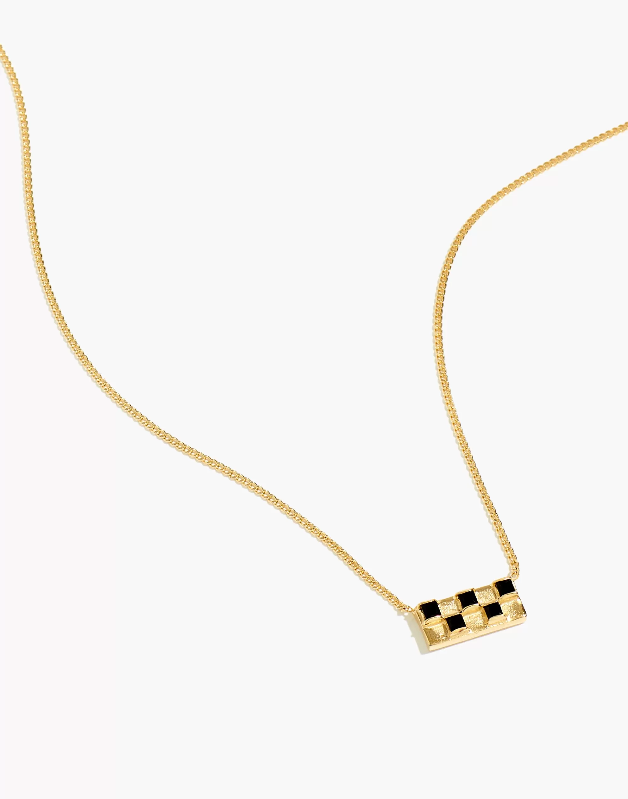 Madewell Necklaces>Studio Grun Onyx Chess Necklace Gold