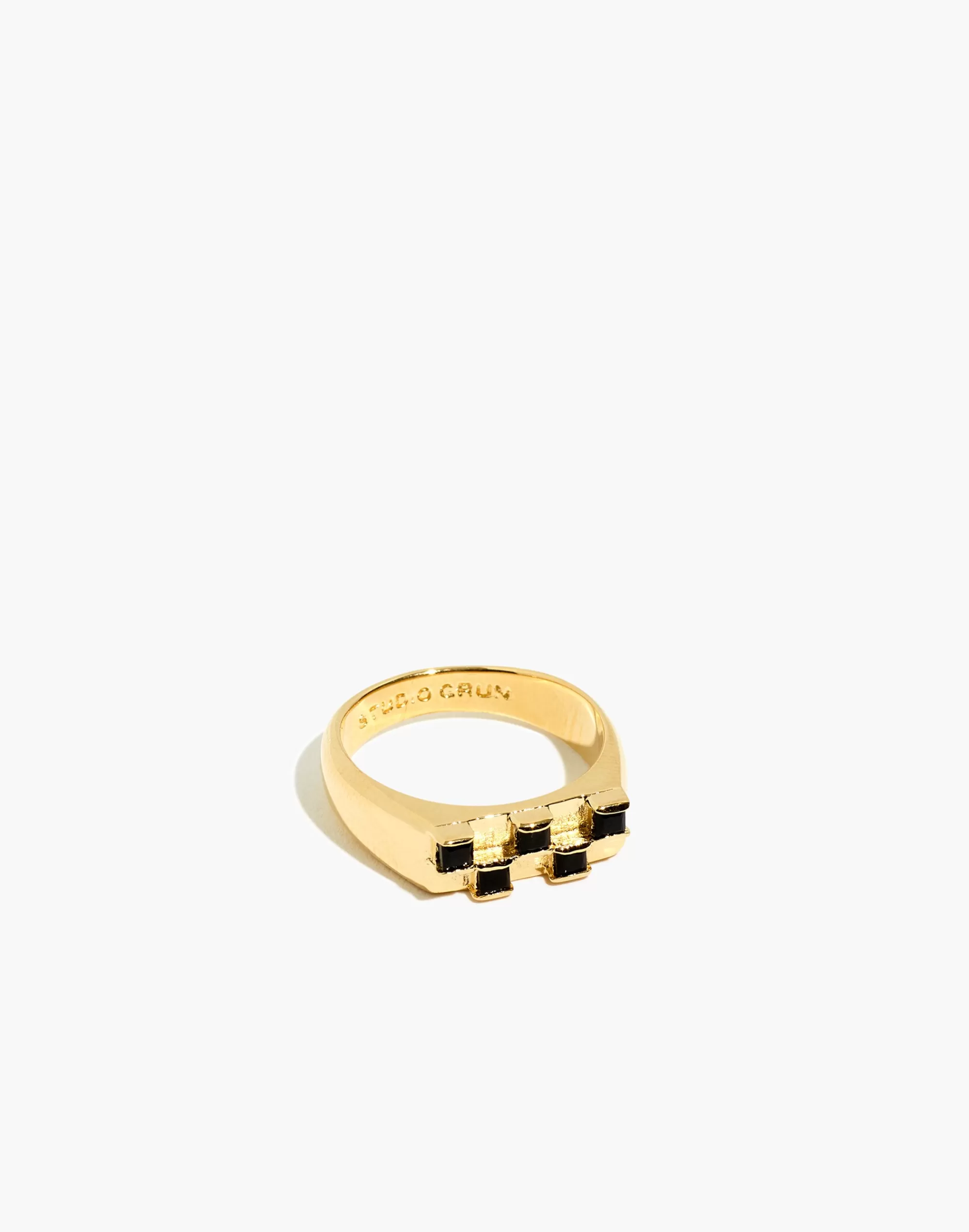 Madewell Jewelry>Studio Grun Onyx Chess Signet Ring Gold