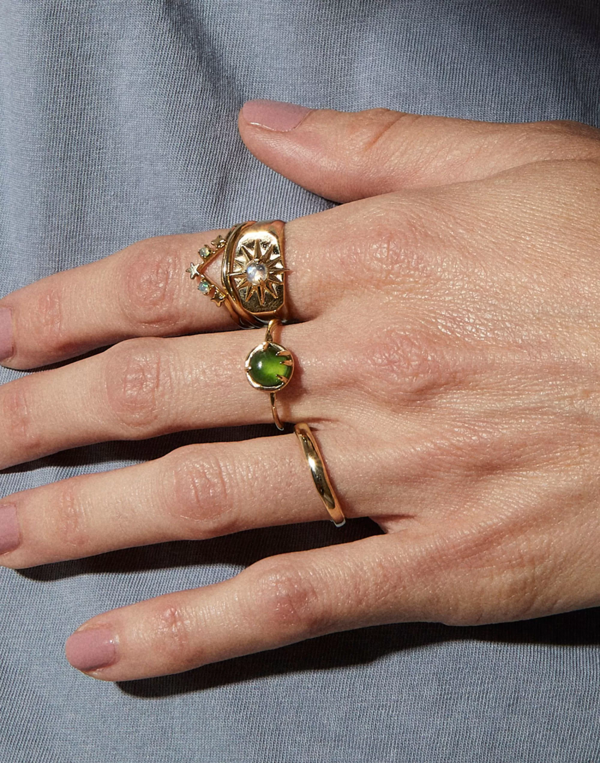 Madewell Rings>Studio Grun Starburst Signet Designer Gold