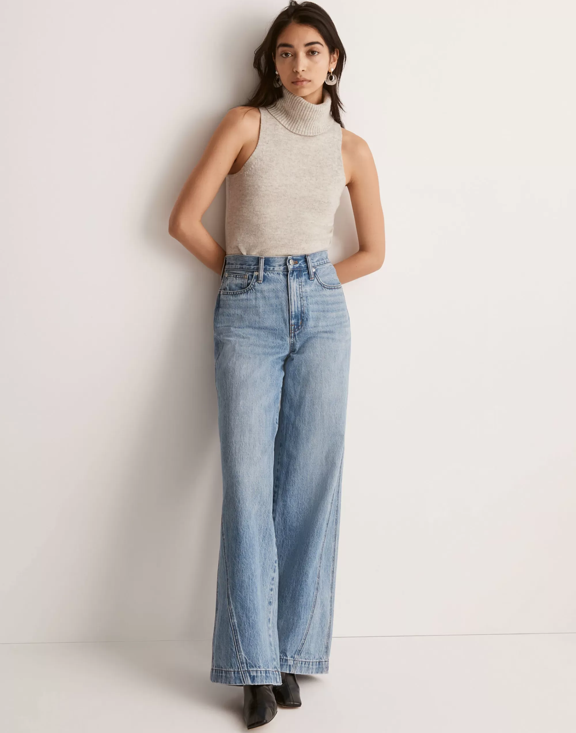 Madewell Wide-Leg Jeans>Superwide-Leg Jeans In : Inset Edition Parson Wash