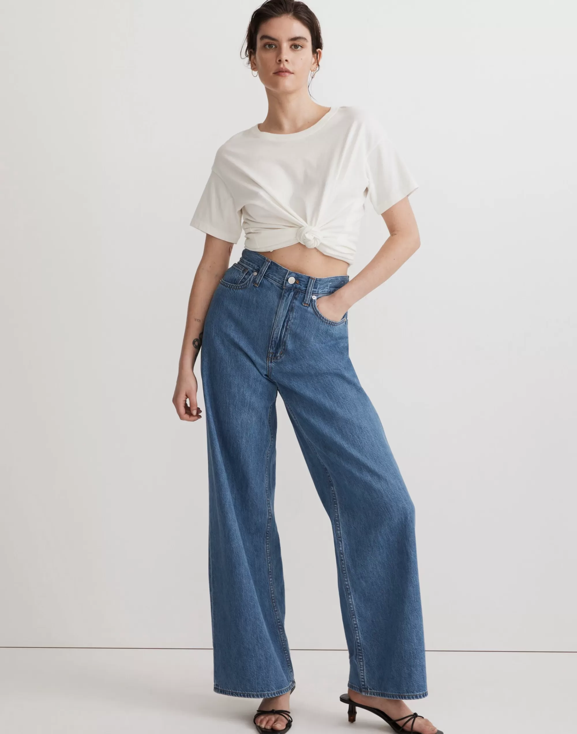 Madewell Wide-Leg Jeans>Superwide-Leg Jeans In Lessard Wash Gabler Wash