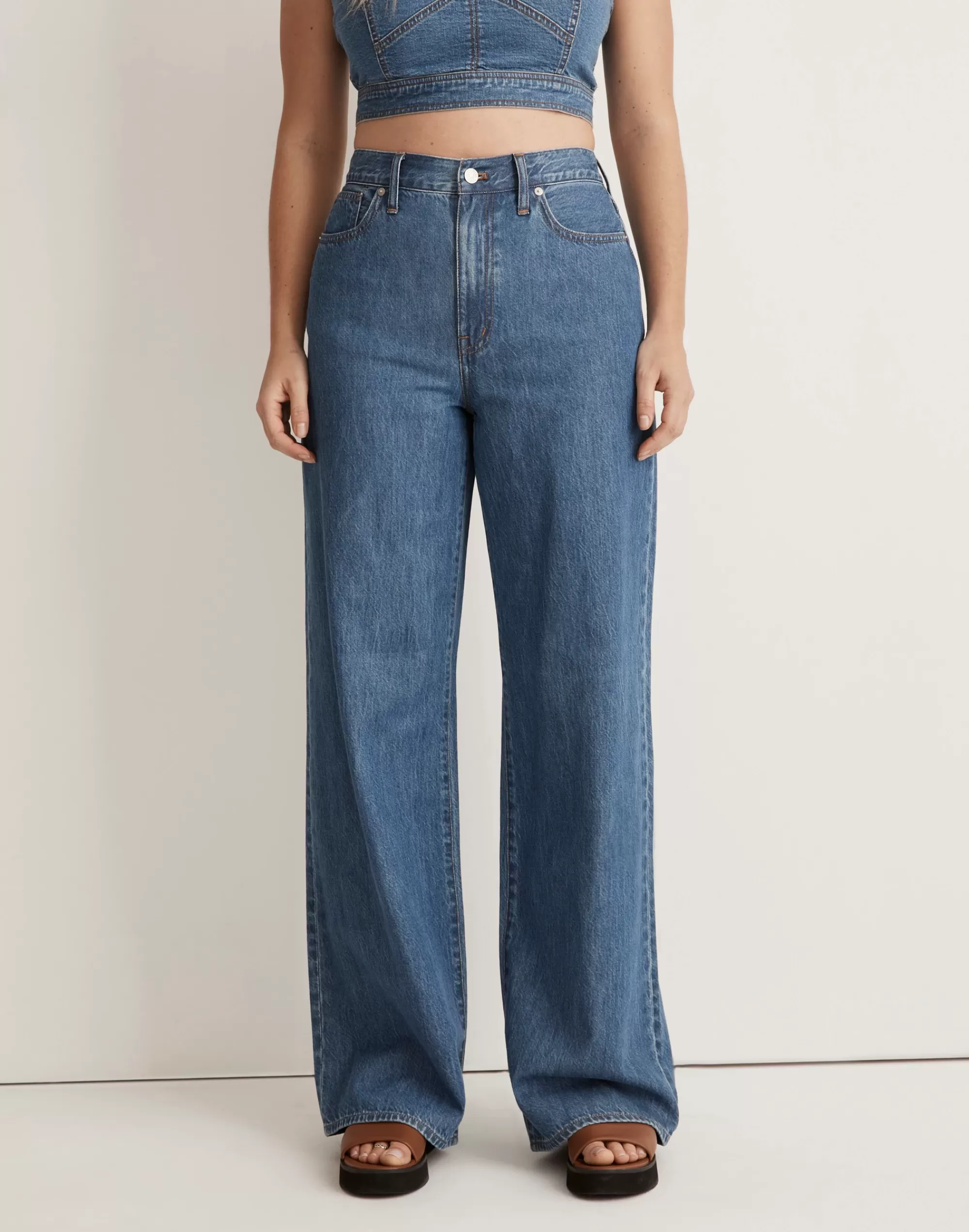 Madewell Wide-Leg Jeans>Superwide-Leg Jeans In Lessard Wash Gabler Wash