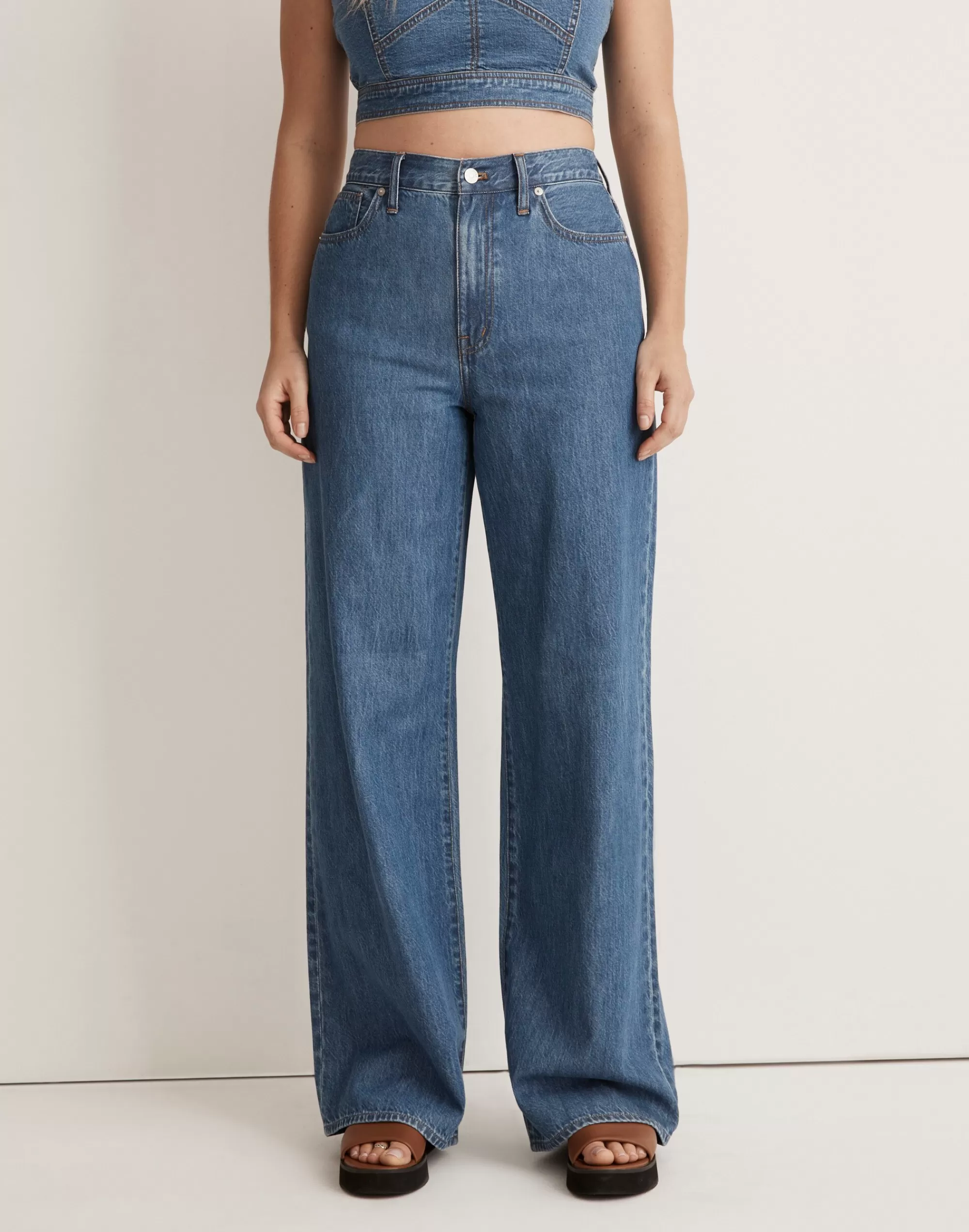 Madewell Jeans>Superwide-Leg Jeans In Lessard Wash Gabler Wash