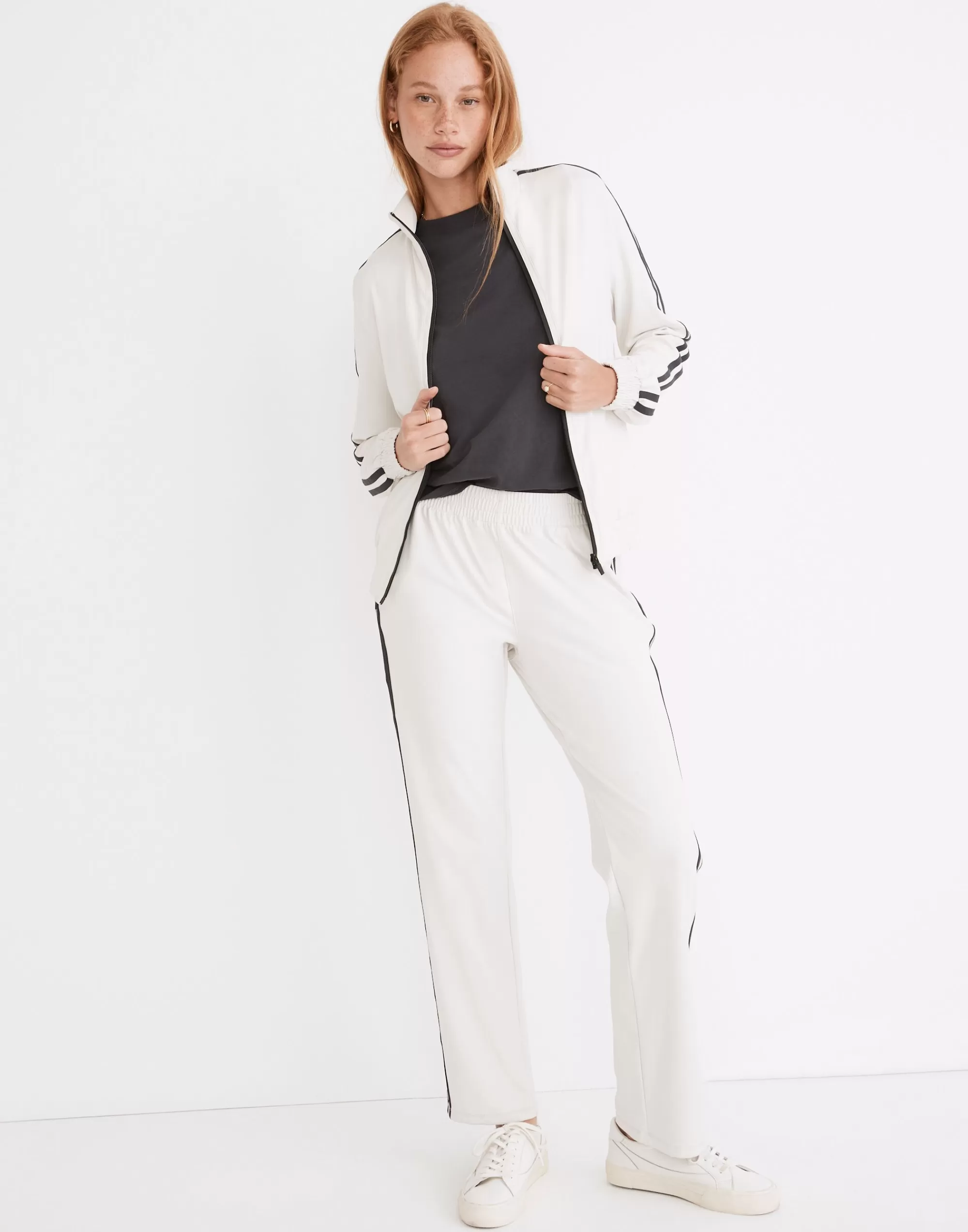 Madewell Activewear>Techflex Fox Track Pants Vintage White/Graphite