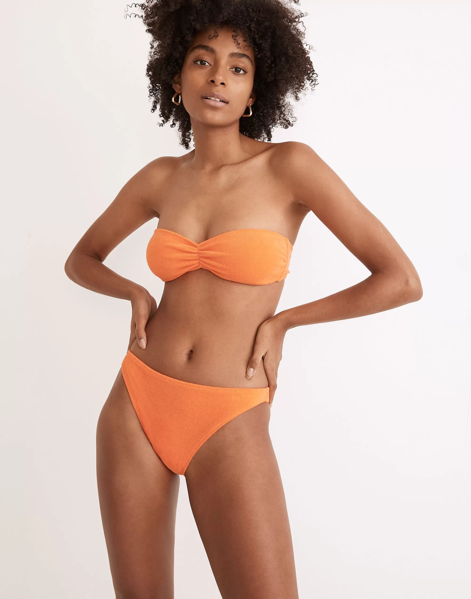 Madewell Swim>Terry Tati Bandeau Bikini Top Tangerine